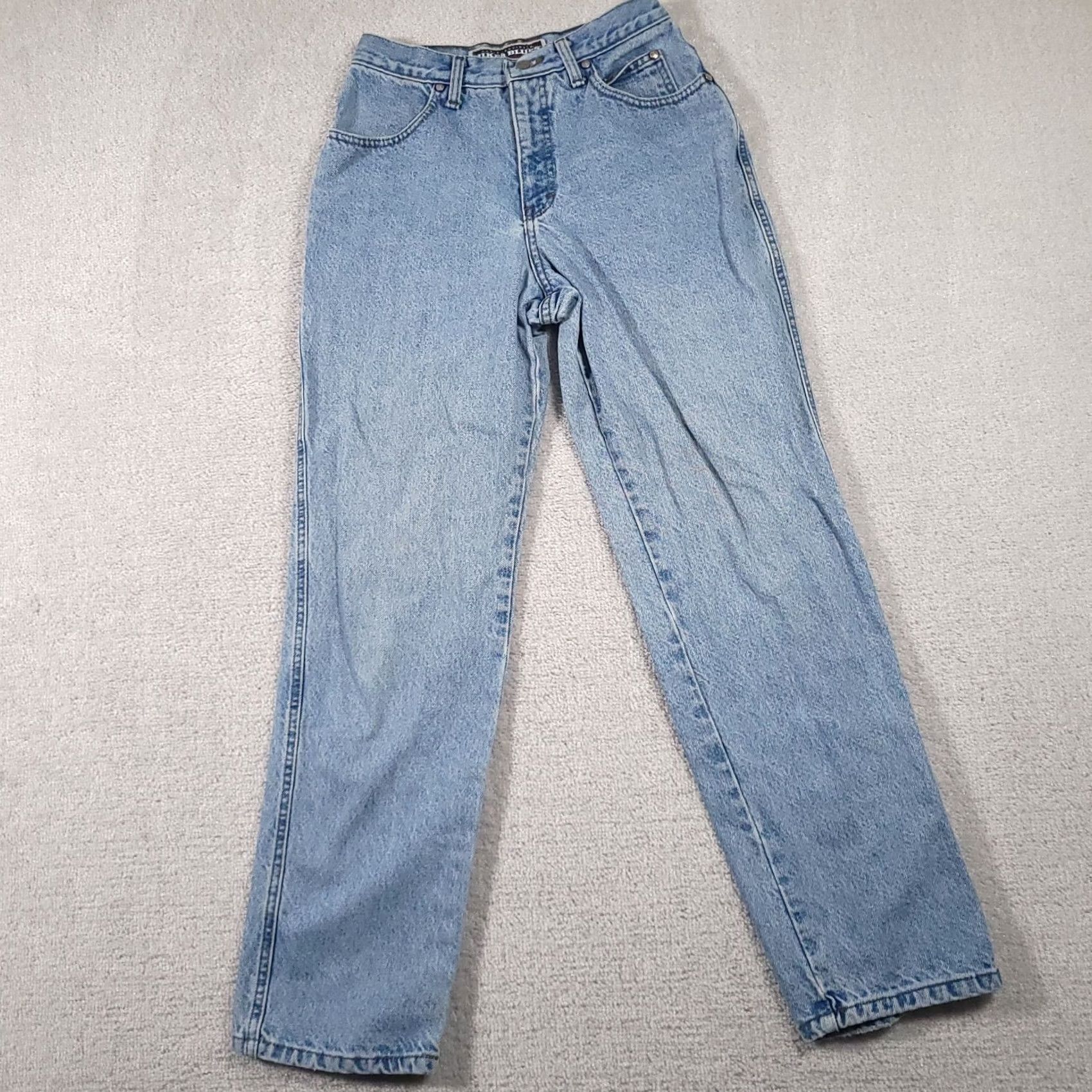 Harley Davidson VINTAGE Harley-Davidson Jeans Women's 6 High Rise Denim Straight Leg 5-Pocket Made In USA Blue Cotton 100% Mens? Size 28" / US 6 / IT 42 - 2 Thumbnail