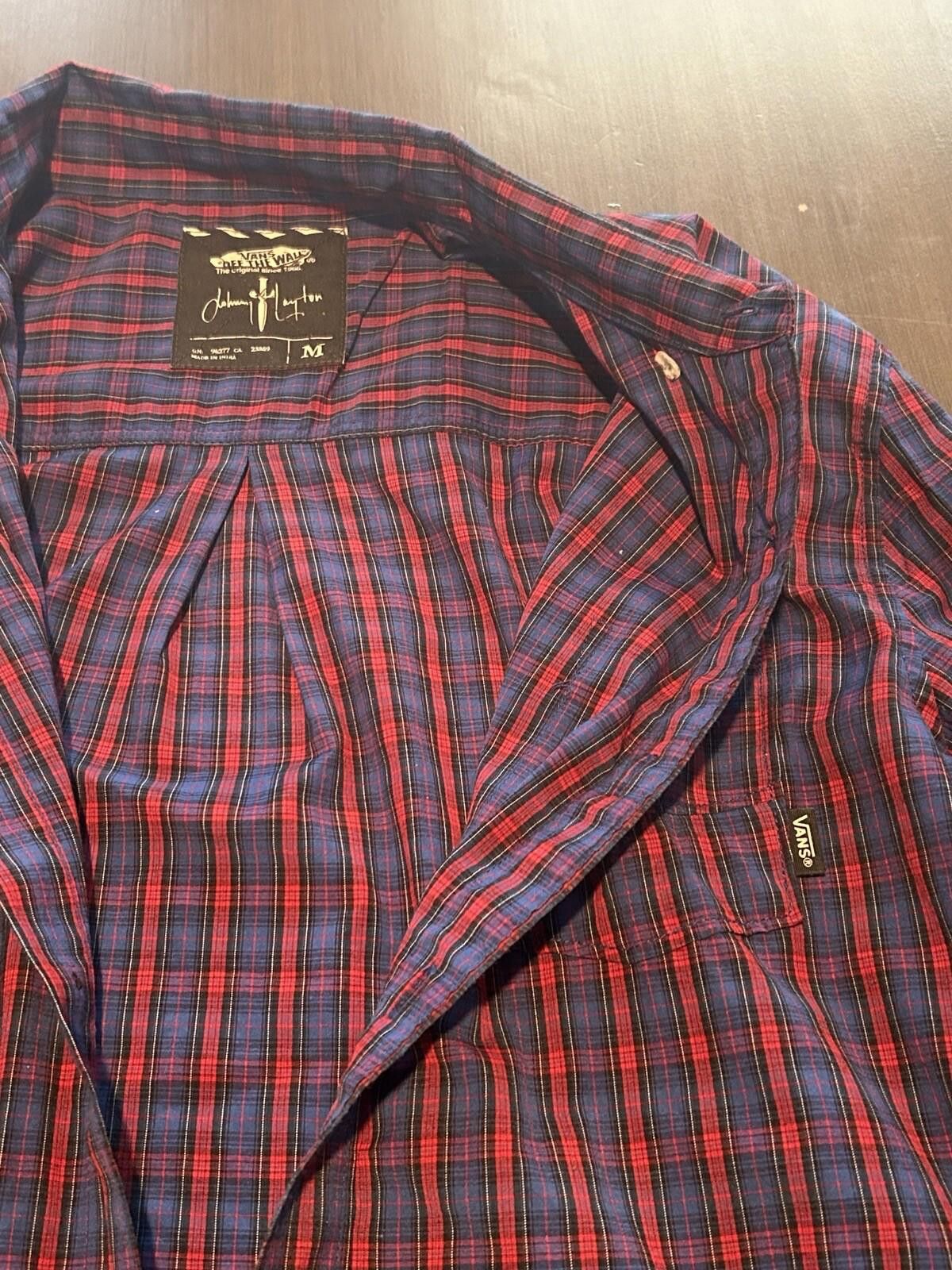 Vans Vans off the Wall Johnny Layton Red Flannel Button Up Medium Size US M / EU 48-50 / 2 - 3 Thumbnail