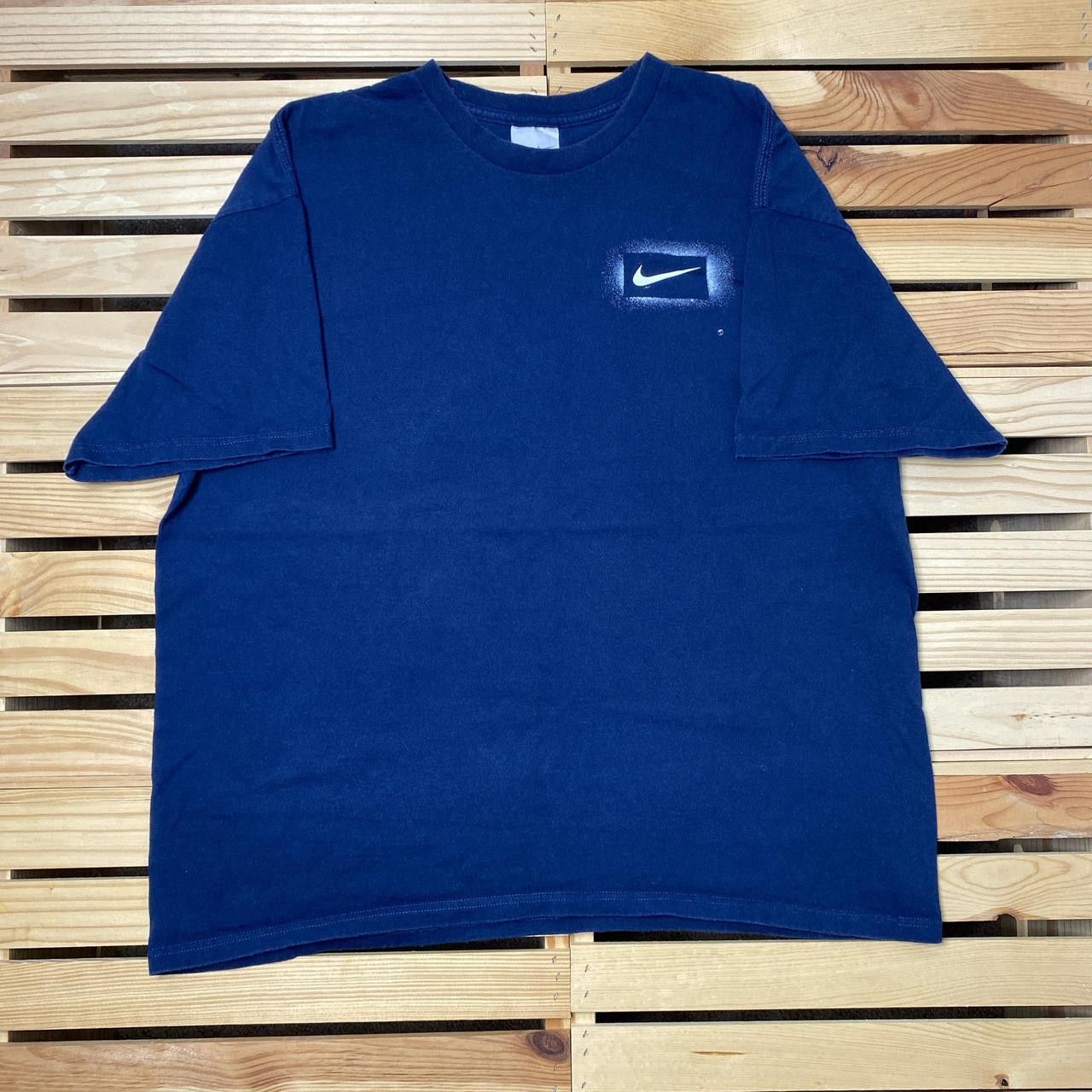 Nike Vintage Nike Swoosh Navy Blue Tee Size XL Size US XL / EU 56 / 4 - 2 Thumbnail