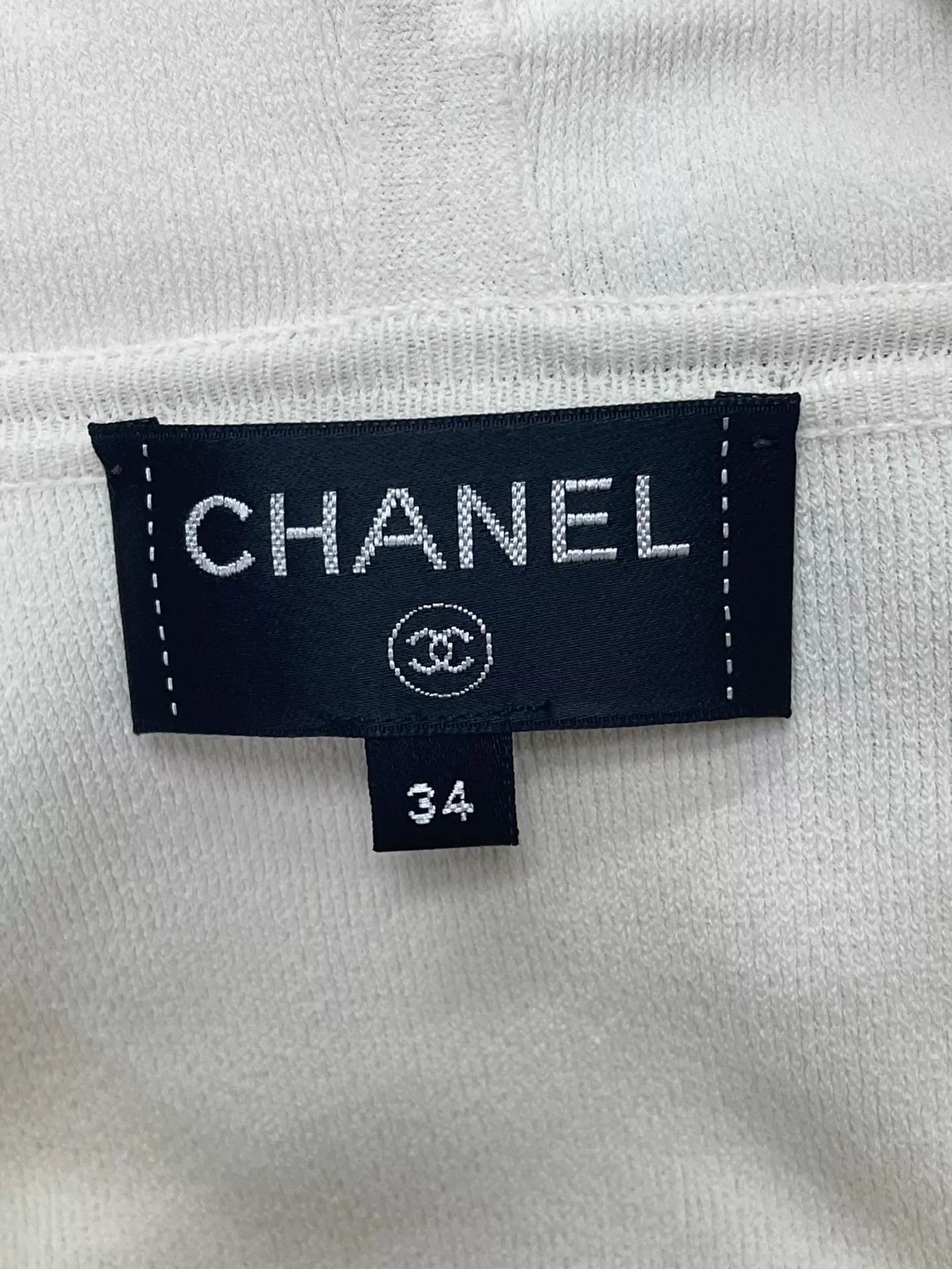 Chanel Chanel White & Black Big Logo Oversized Hoodie Size XS / US 0-2 / IT 36-38 - 4 Thumbnail