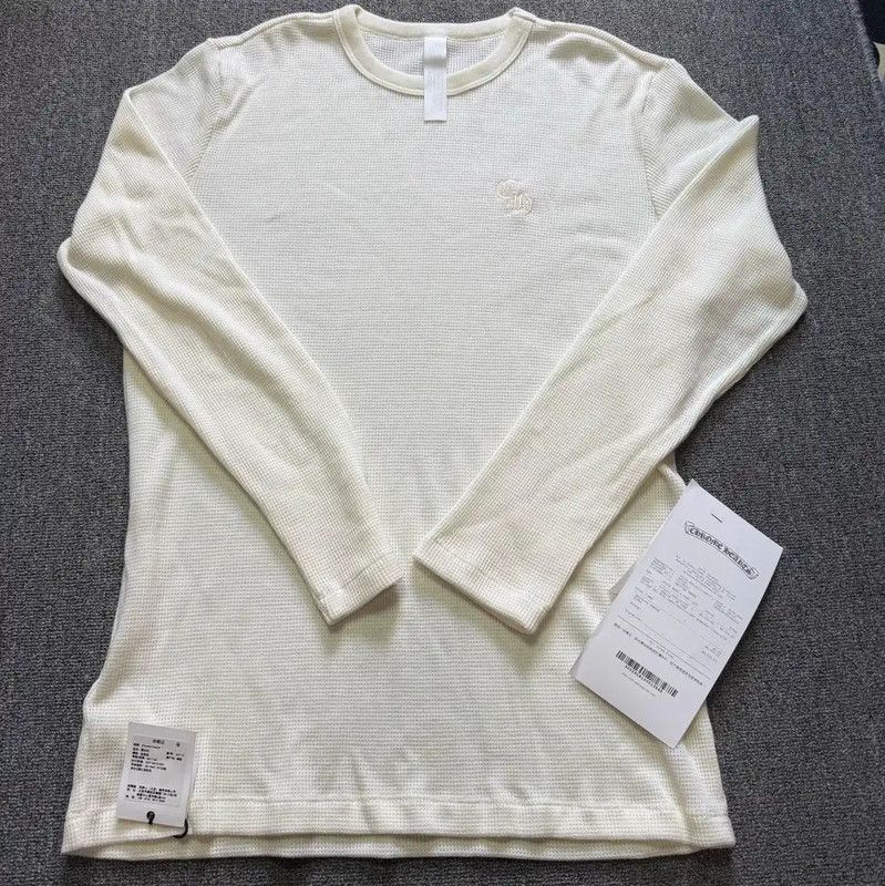 Chrome Hearts Chrome Hearts White Wool Long Sleeve Shirt 0089 Size US XL / EU 56 / 4 - 1 Thumbnail