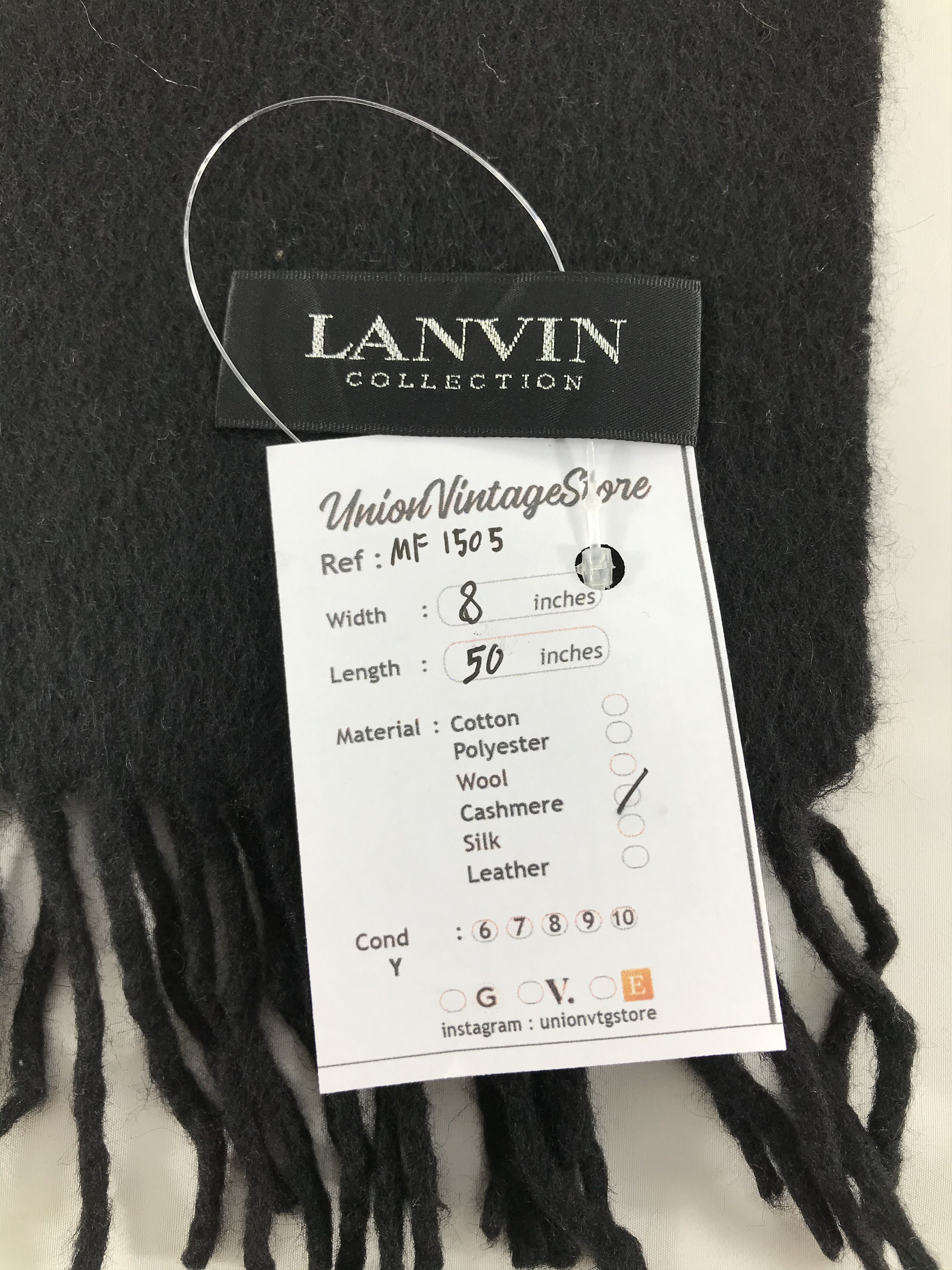Lanvin Vintage Lanvin Scarf/Muffler/Neckwear MF1505 Size ONE SIZE - 4 Thumbnail