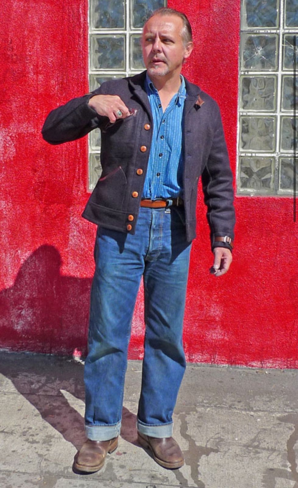 Mister Freedom 2013 Revolution Melton Wool Drover Blouse Jacket Size US M / EU 48-50 / 2 - 3 Thumbnail