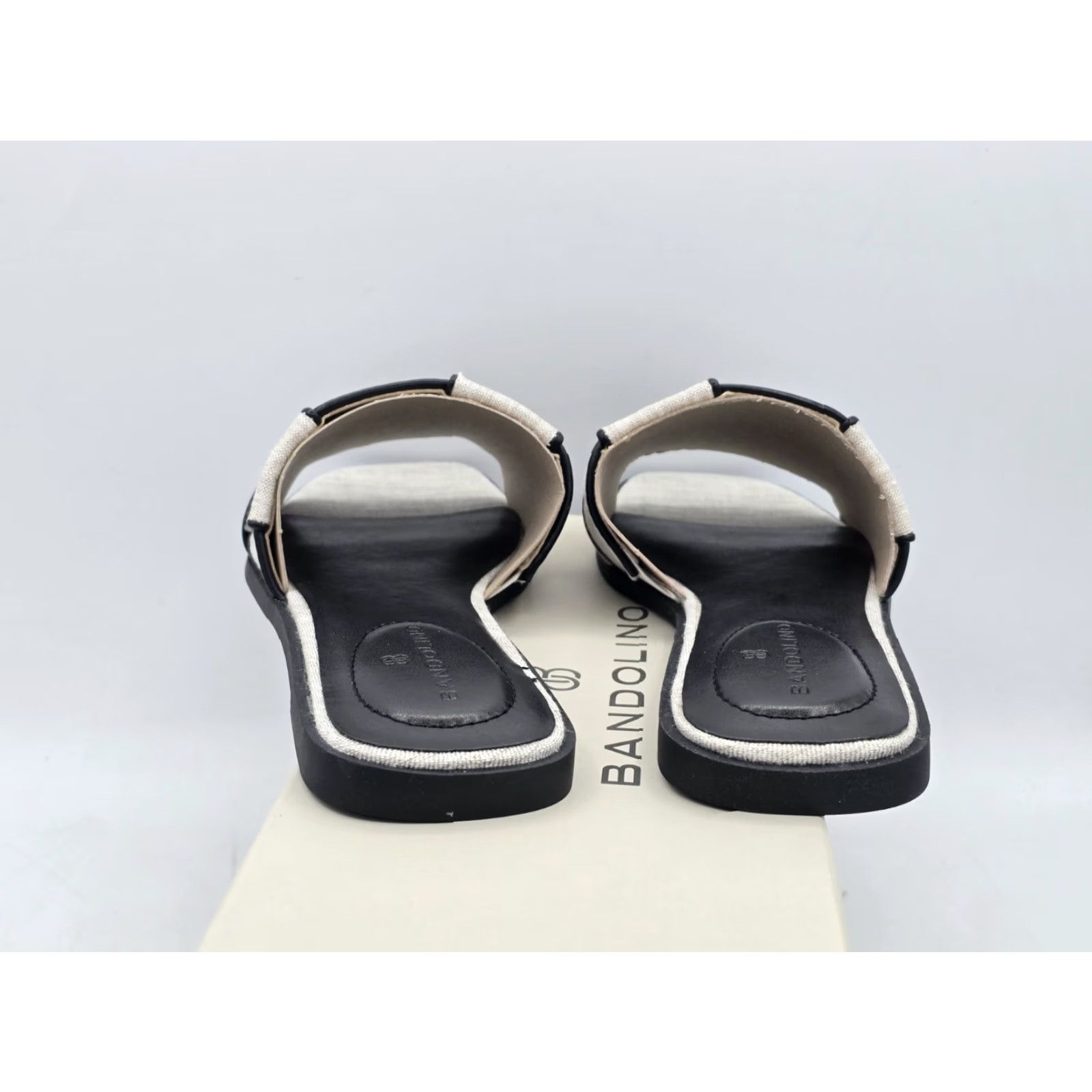 Vintage BANDOLINO Vanelli Flat Sandal Light Natural Fabric Size 6 M NEW Size US 6 / IT 36 - 7 Thumbnail