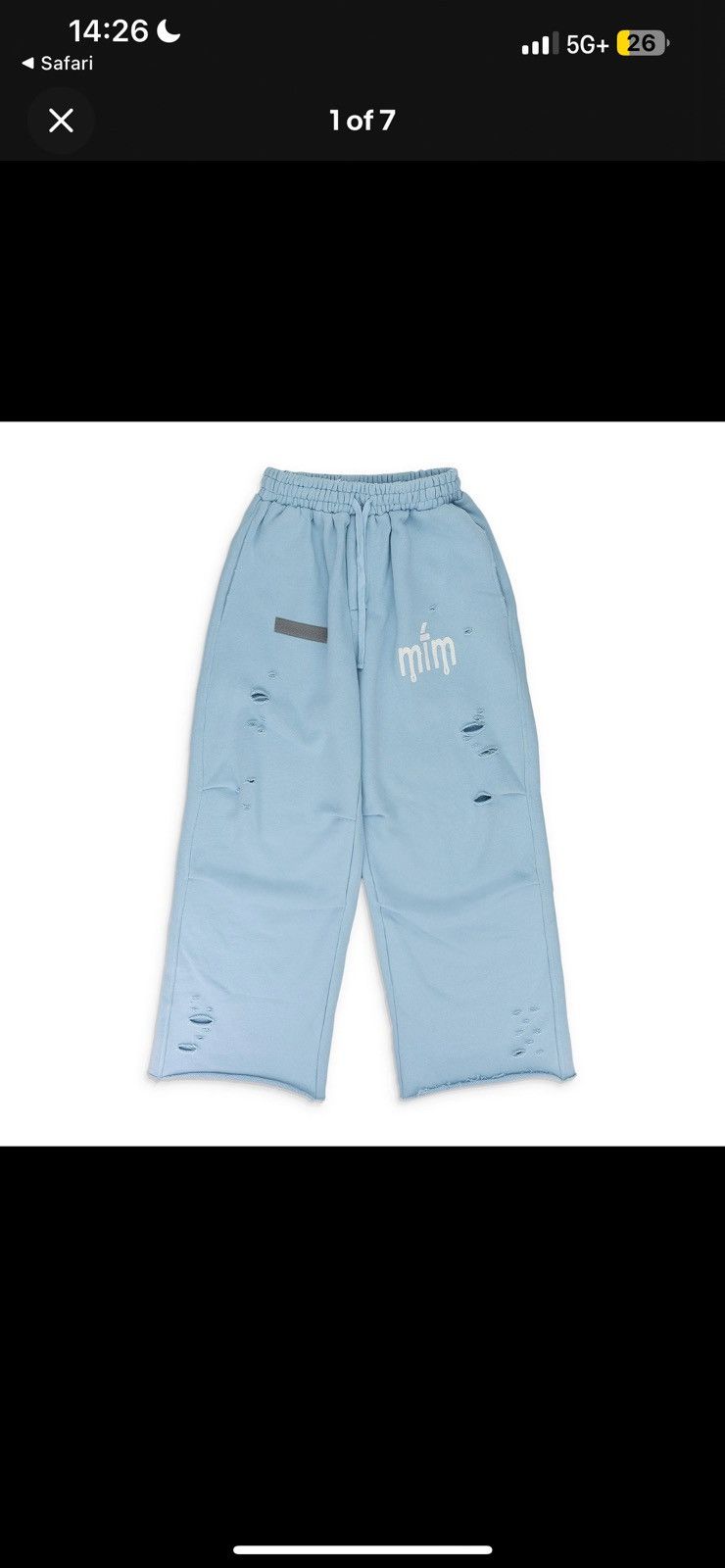 murd333r.fm Murd333r.FM Sweatpants Baby Blue Size M Size US 32 / EU 48 - 1 Thumbnail