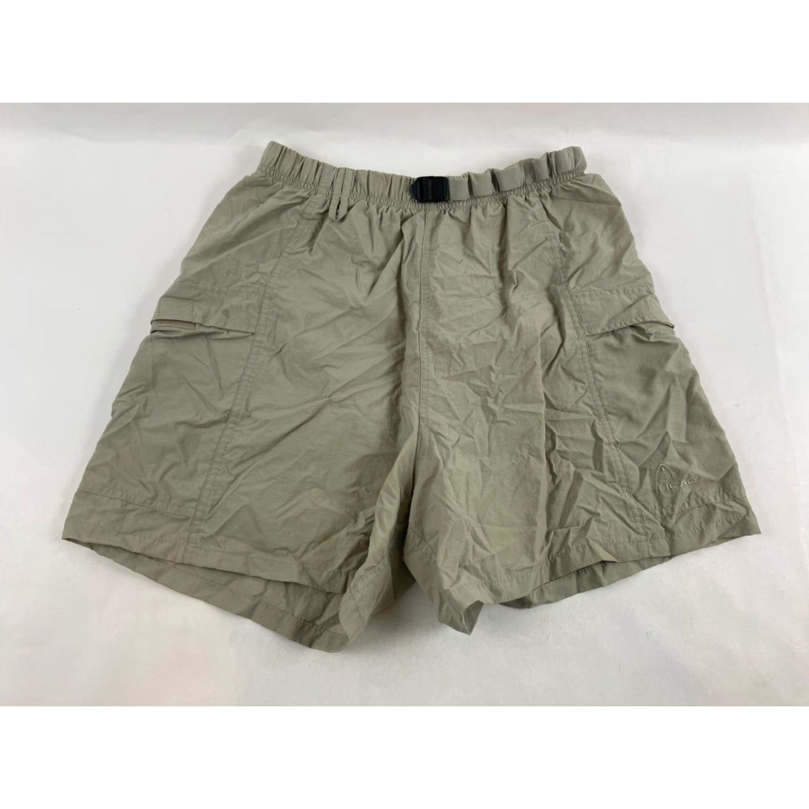 Vintage HEAD Shorts Men’s S Tan Solid Belted Outdoor Hiking Casual Travel Brown 90s? Size US 29 - 2 Thumbnail