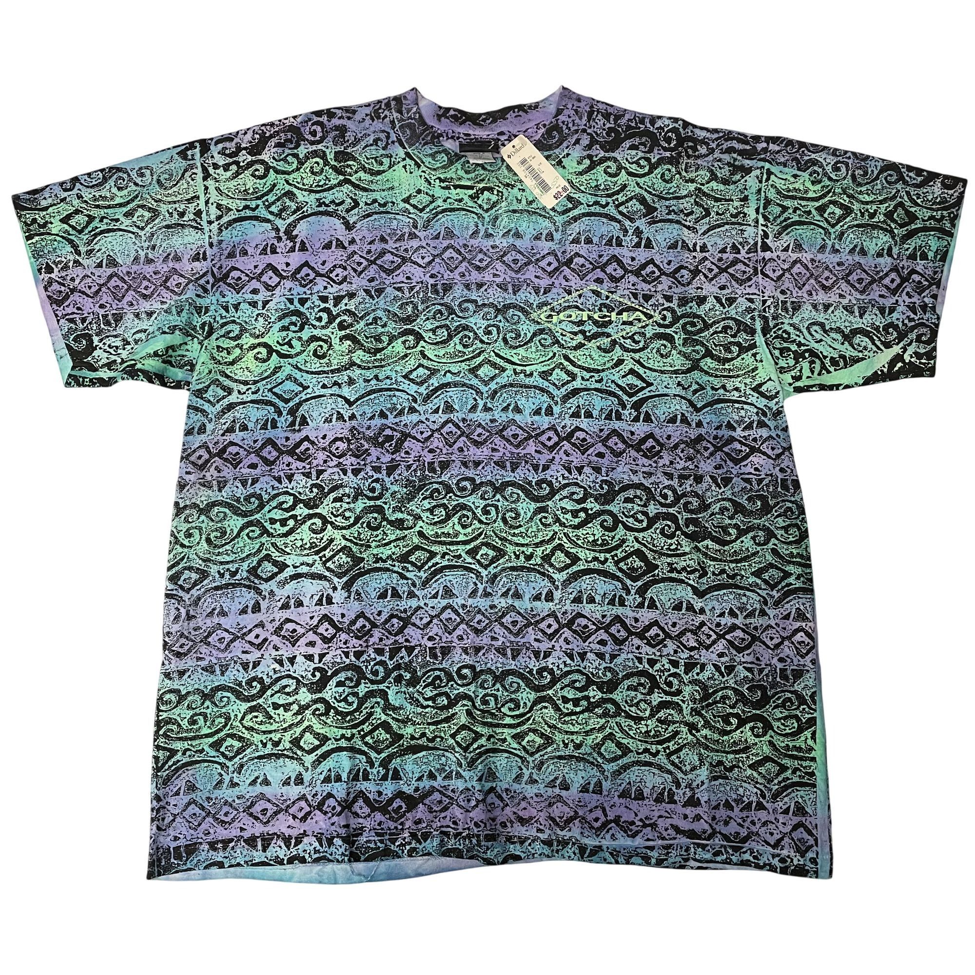Gotcha NEW NWT Deadstock Vtg GOTCHA NEON Electric Wave T Shirt Size US M / EU 48-50 / 2 - 3 Thumbnail