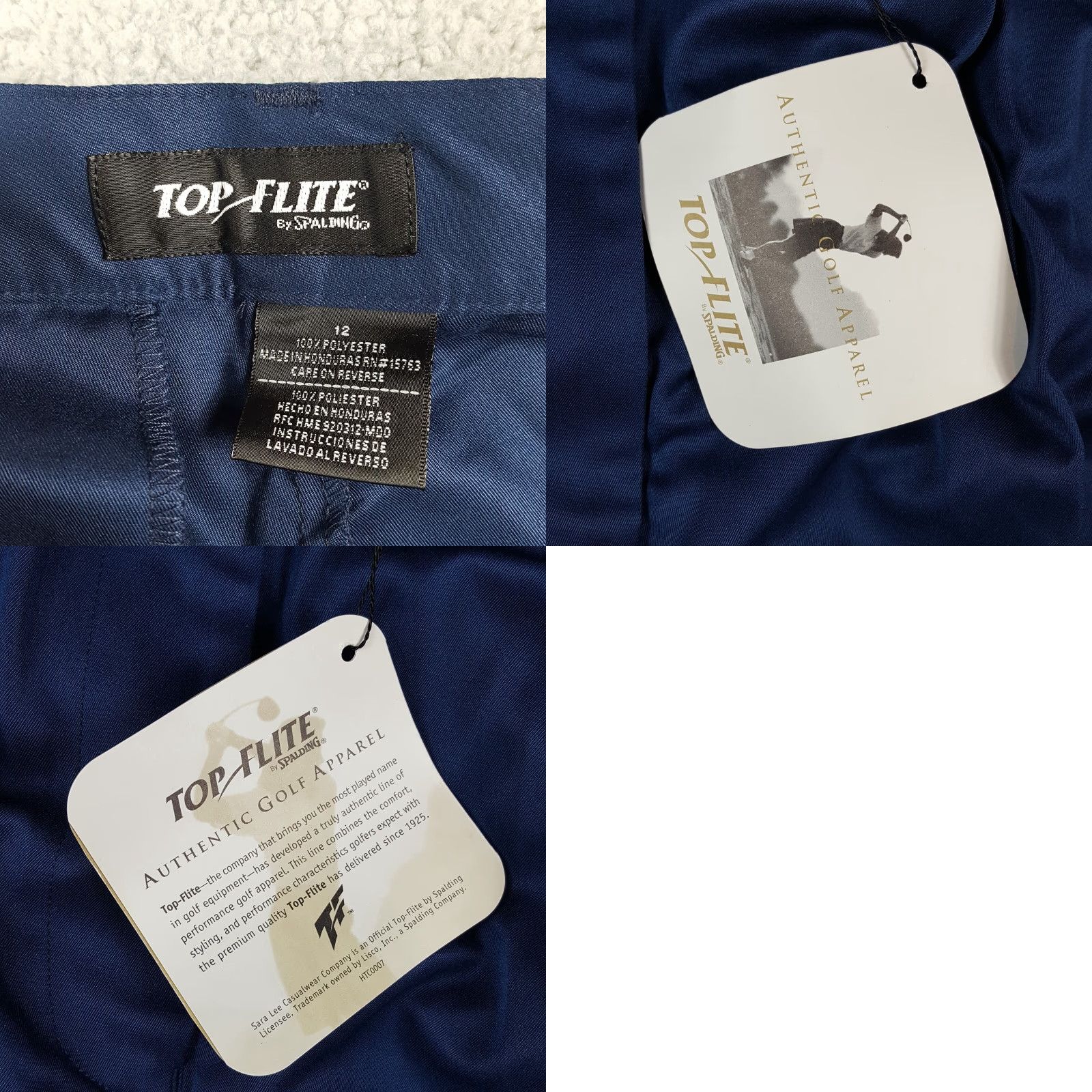 Spalding VINTAGE Spalding Relaxed Fit Pleated Front Preppy Golf Size 12 High Waist Navy Blue Chino Shorts Women 12 Navy Blue Chino Shorts Size 34" / US 12 / IT 48 - 8 Thumbnail