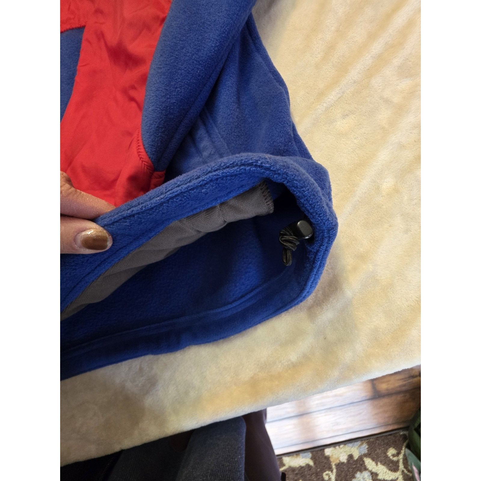 Majestic Kansas Jayhawks fleece jacket is a Majestic brand product Size US XL / EU 56 / 4 - 2 Thumbnail