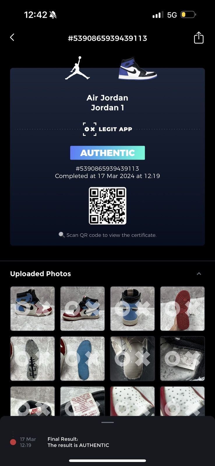 Jordan Brand Jordan 1 Retro High Fearless UNC Chicago Size US 8.5 / EU 41-42 - 16 Thumbnail