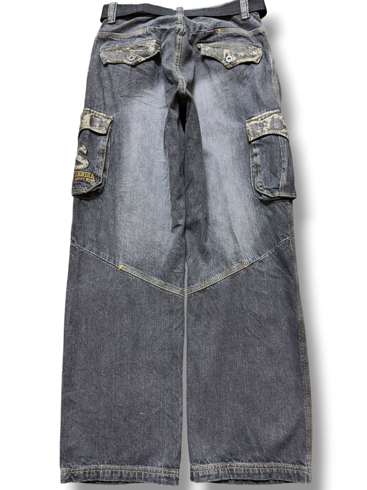 Jack Wolfskin Vintage Jack Serika Baggy With Belt Cargo Tactical Denim Size US 30 / EU 46 - 4 Thumbnail