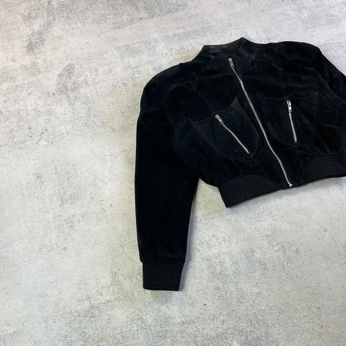 Thierry Mugler × Vintage 80’s-90’s THIERRY MUGLER ARCHIVE CROPPED BOMBER JACKET Size M / US 6-8 / IT 42-44 - 2 Thumbnail
