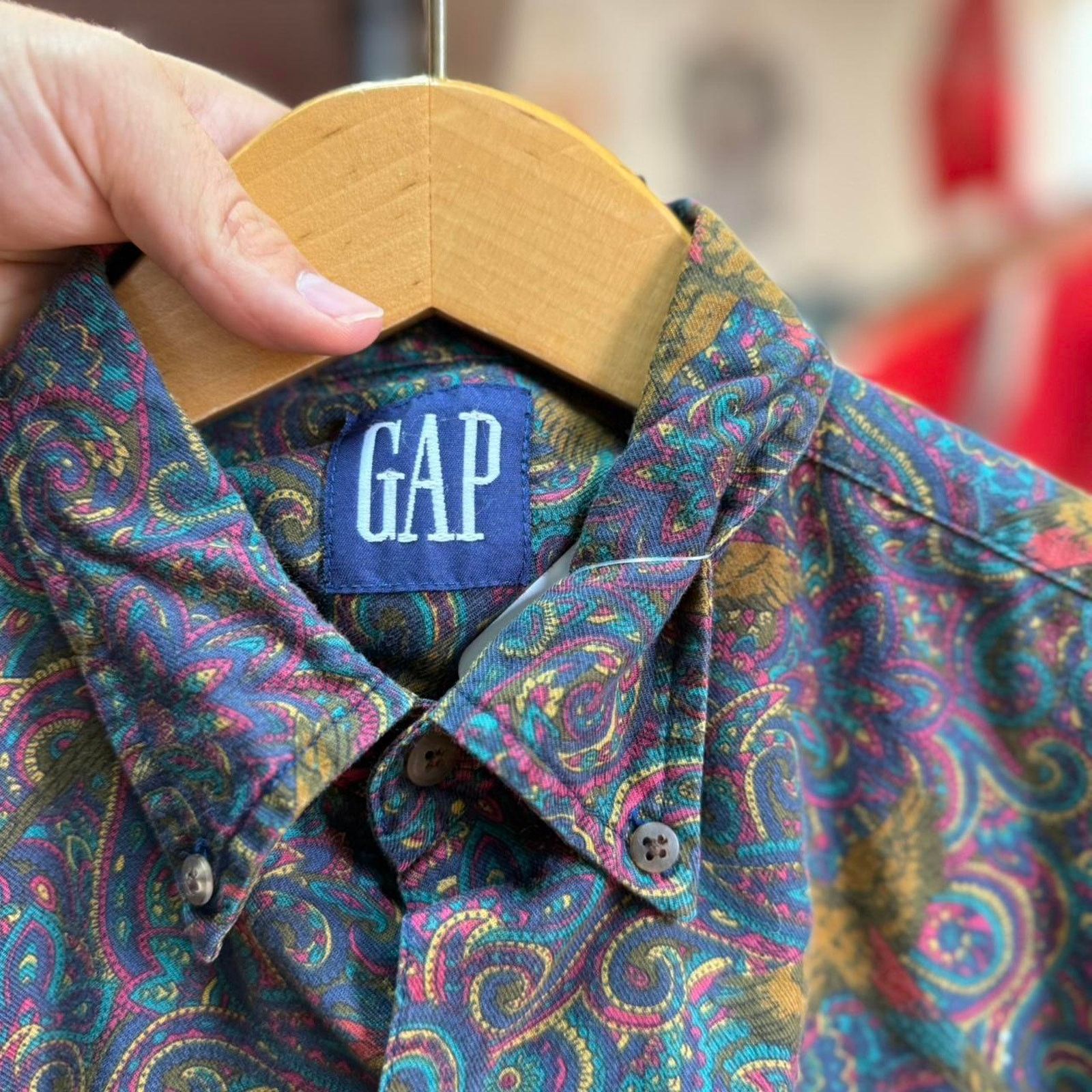 Gap × Vintage Vintage 90s Gap Pheasant Animal All Over Print Shirt Size US M / EU 48-50 / 2 - 6 Thumbnail