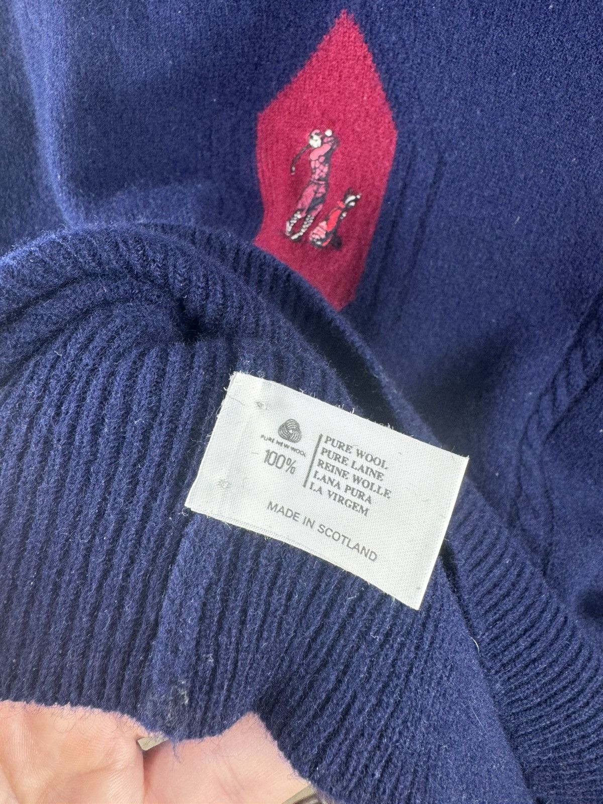 Burberry × Vintage Men’s Vintage Burberrys Golf V-Neck Wool Sweater size 46 Size US XL / EU 56 / 4 - 6 Thumbnail