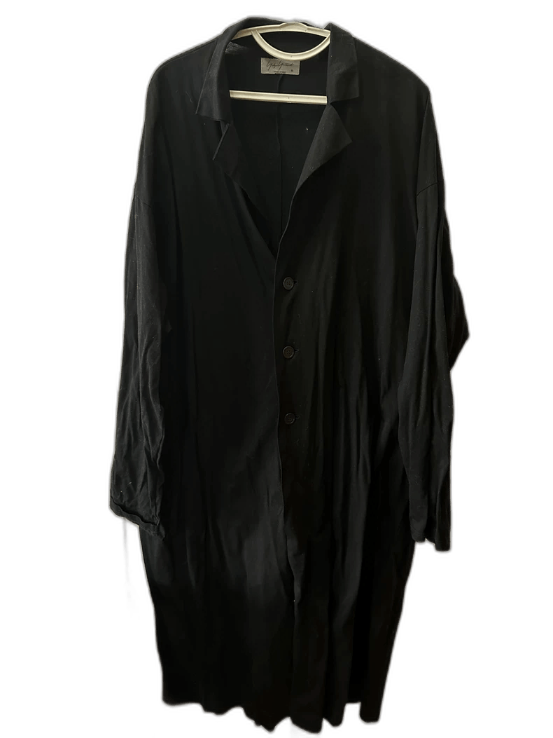 Yohji Yamamoto black lightweight coat by yohji yamamoto Size US L / EU 52-54 / 3 - 1 Thumbnail