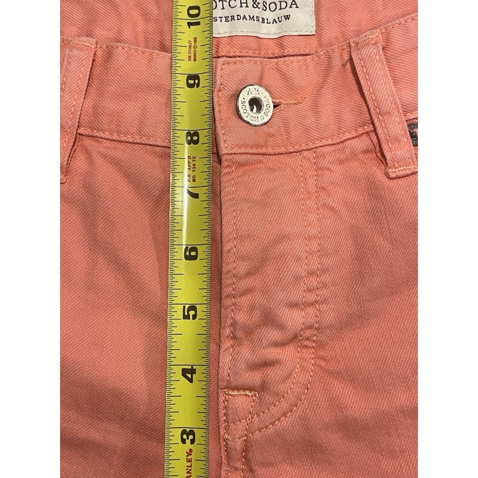 Scotch & Soda Scotch & Soda Jeans Mens 30x28.5 Salmon Denim Ralston Straight Casual Workwear Zip Pockets Logo Vintage No Pattern Cotton Denim Size US 30 / EU 46 - 5 Thumbnail