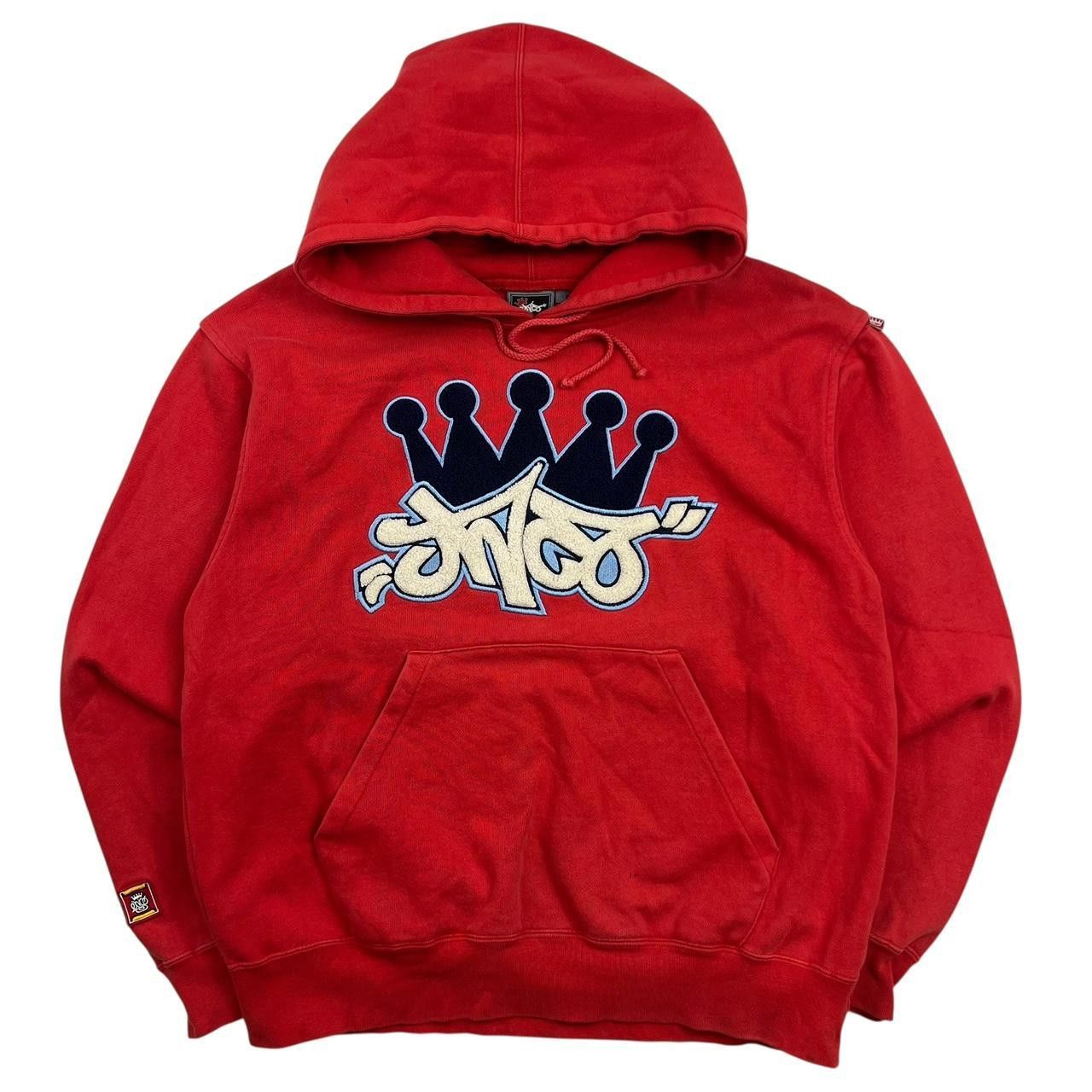 JNCO Vintage Jnco Jeans Pullover Red Hoodie Crown Logo - Medium Size US M / EU 48-50 / 2 - 1 Thumbnail