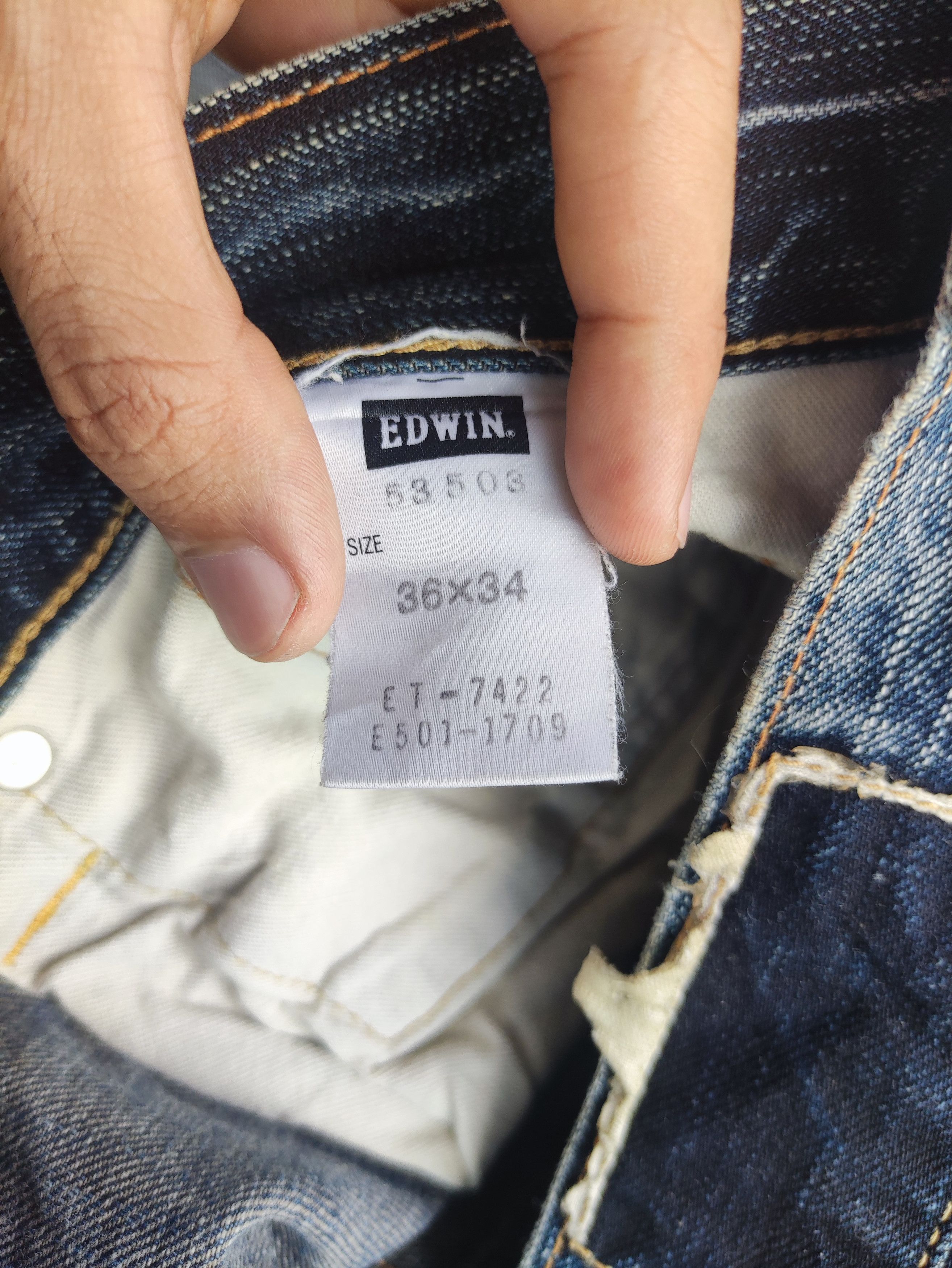 Edwin Vintage Edwin Brand Faded Distressed Ripped Denim Pants Size US 40 / EU 56 - 7 Thumbnail