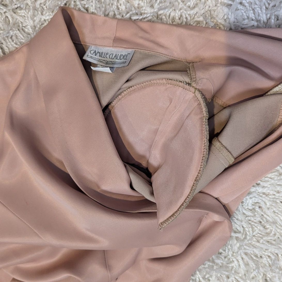 Vintage Vintage Camille Claudel Satin Double Breasted Pink Blouse Size M / US 6-8 / IT 42-44 - 7 Thumbnail