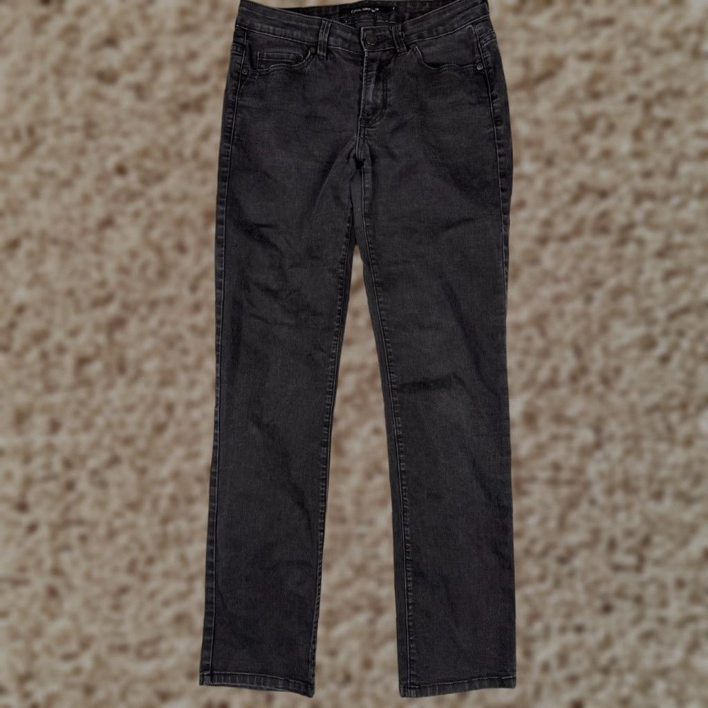 Calvin Klein VINTAGE Calvin Klein Jeans Women 28x30 Black Denim Low Rise Straight Cotton Blend Fall Winter Summer Spring 6 Women's Jeans Size 28" / US 6 / IT 42 - 1 Thumbnail