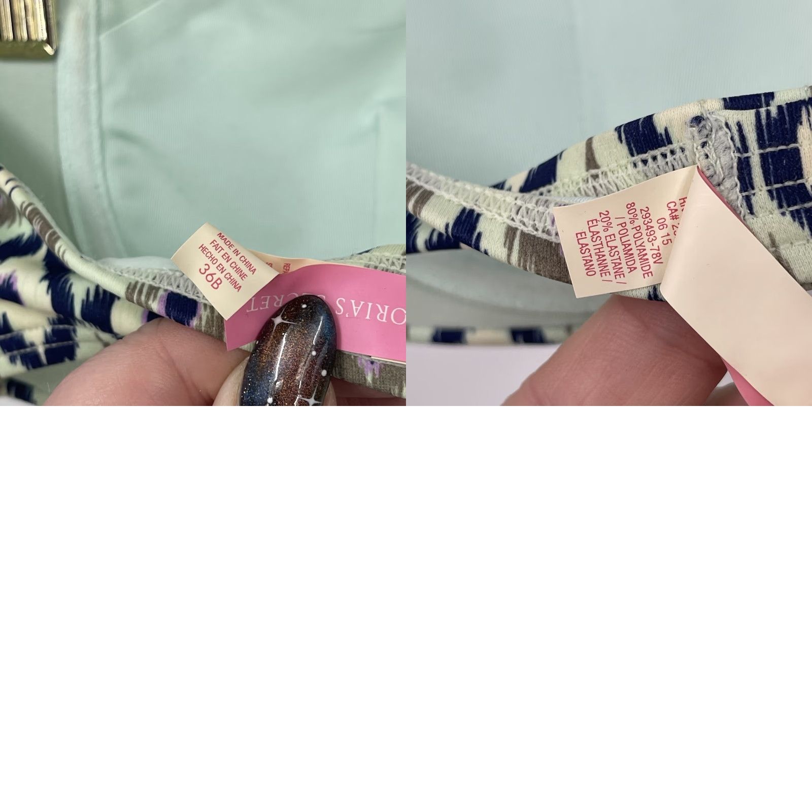 Victoria's Secret Victoria's Secret Bikini Top Women's 36B Lined Bandeau Ikat Strapless Ivory Size XS / US 0-2 / IT 36-38 - 8 Thumbnail