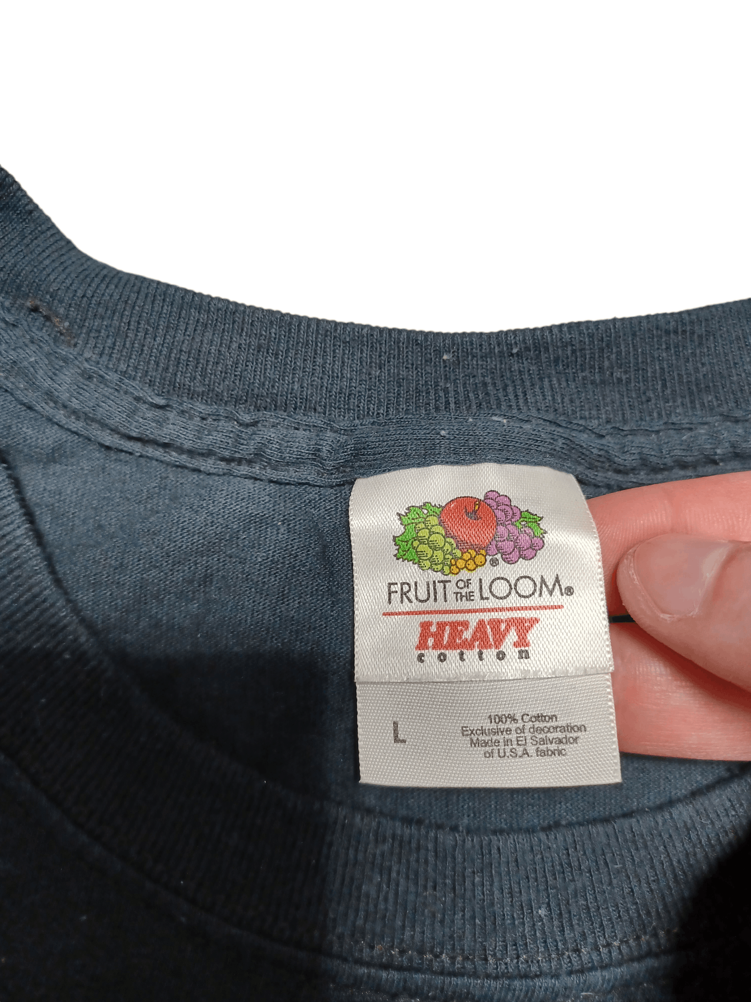 Fruit Of The Loom 90S VINTAGE BERMUDA FOTL HEAVY COTTON TEE BIGLOGO Size US L / EU 52-54 / 3 - 4 Thumbnail