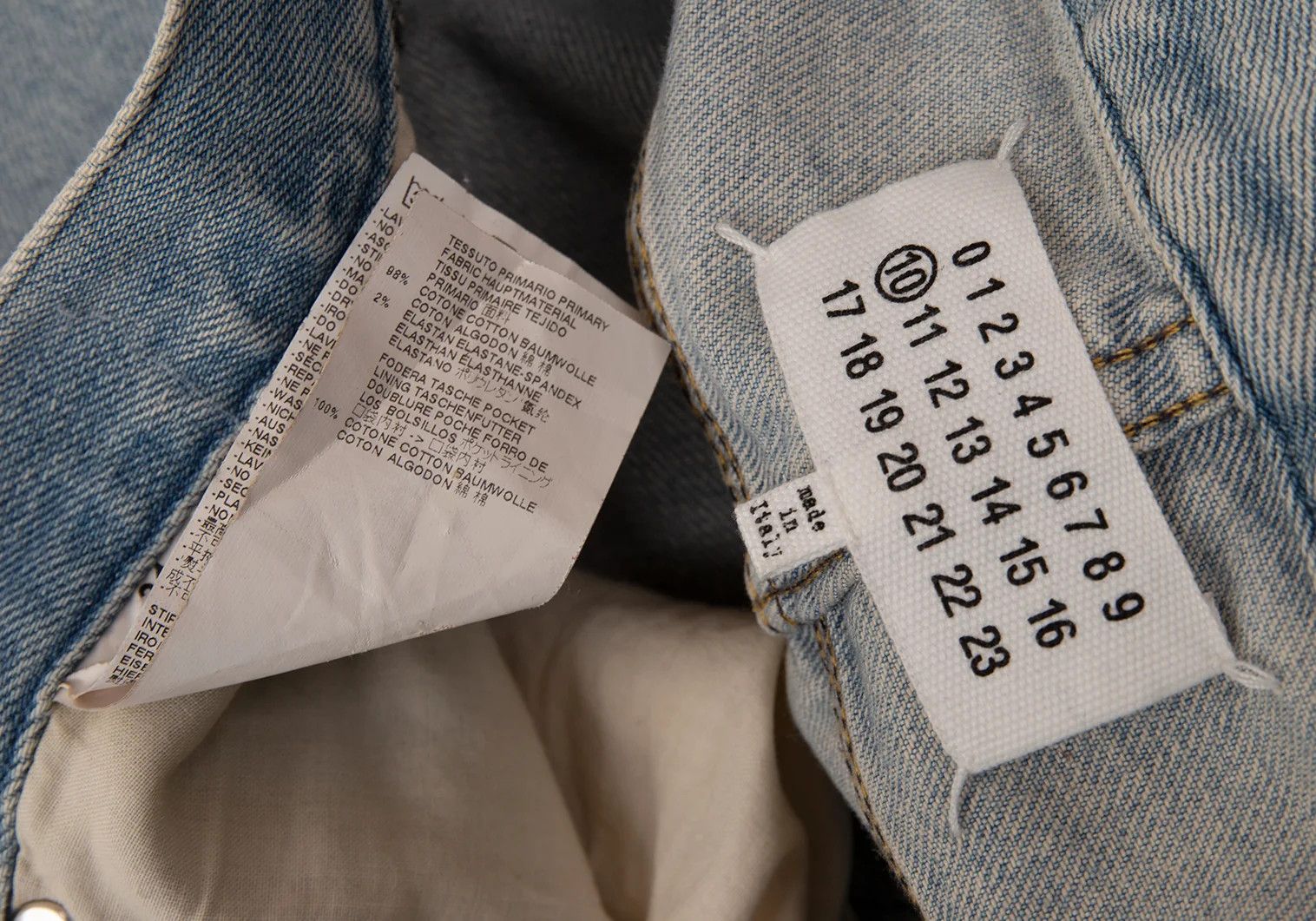 Maison Margiela Bleached Denim Pants in Indigo Light, Size 31 Size US 31 - 16 Thumbnail