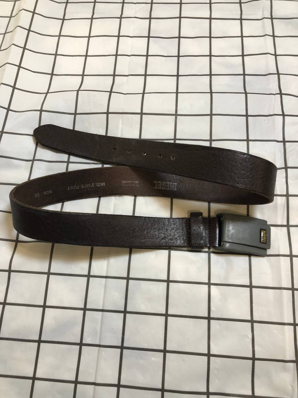 Diesel Diesel Mens Belt Vintage Leather Brown Luxury Made in Italy Size ONE SIZE - 1 Thumbnail