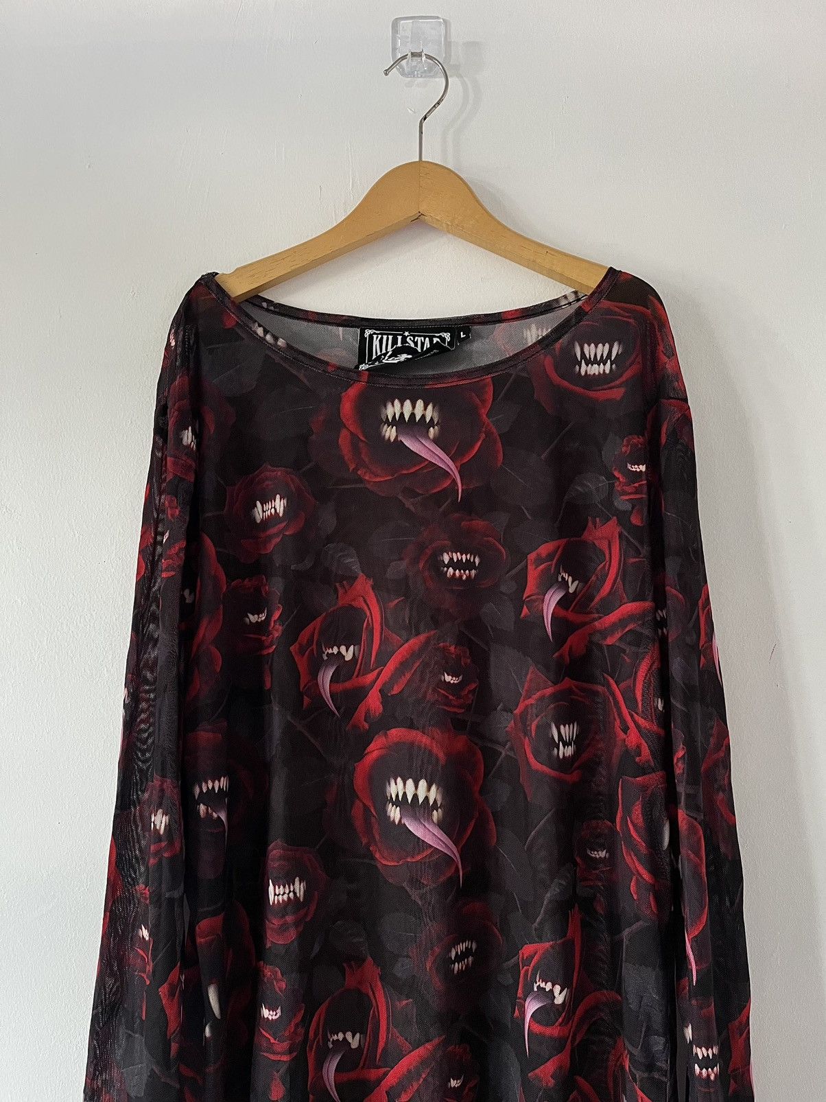 Killstar VINTAGE KILLSTAR MESH TOP LONG SLEEVE Size US M / EU 48-50 / 2 - 4 Thumbnail