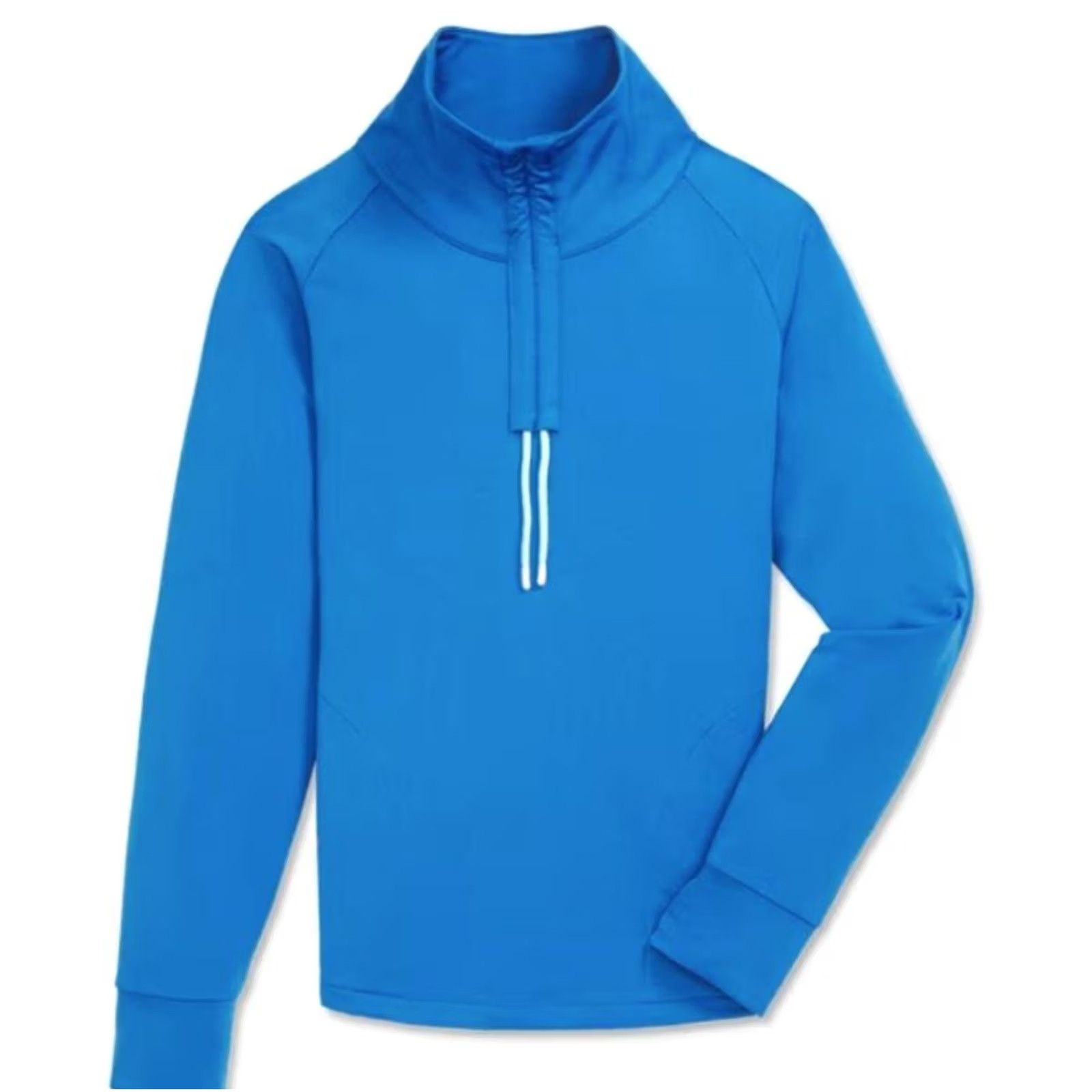 Footjoy FootJoy Pullover Womens Small Blue Funnel Collar Golf 4 Way Stretch Thumbholes Jacket 1/4 Zip Mock Neck Zipless? Size S / US 4 / IT 40 - 4 Thumbnail
