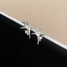 Jewelry Liquid Metal Cross Star Earrings Size ONE SIZE - 4 Thumbnail