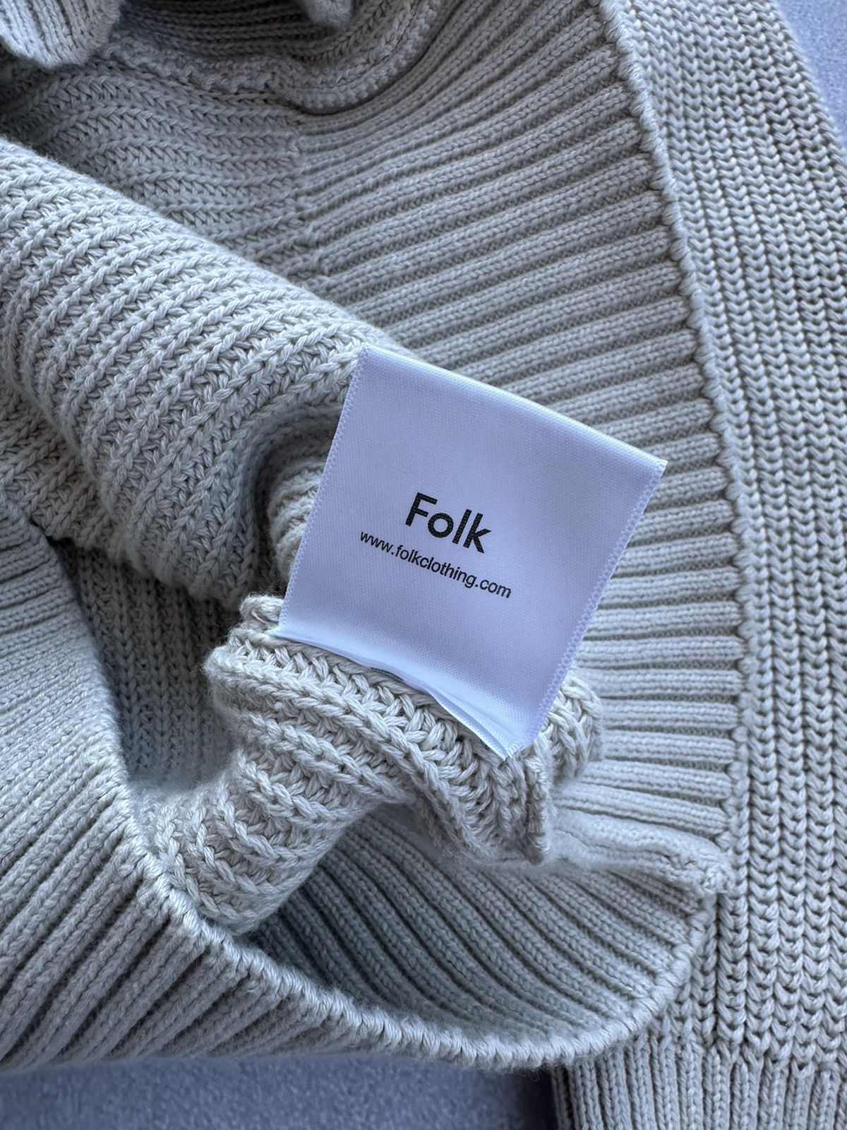 Folk × Vintage Folk Beige Knitted Cardigan Sweater Size US L / EU 52-54 / 3 - 7 Thumbnail