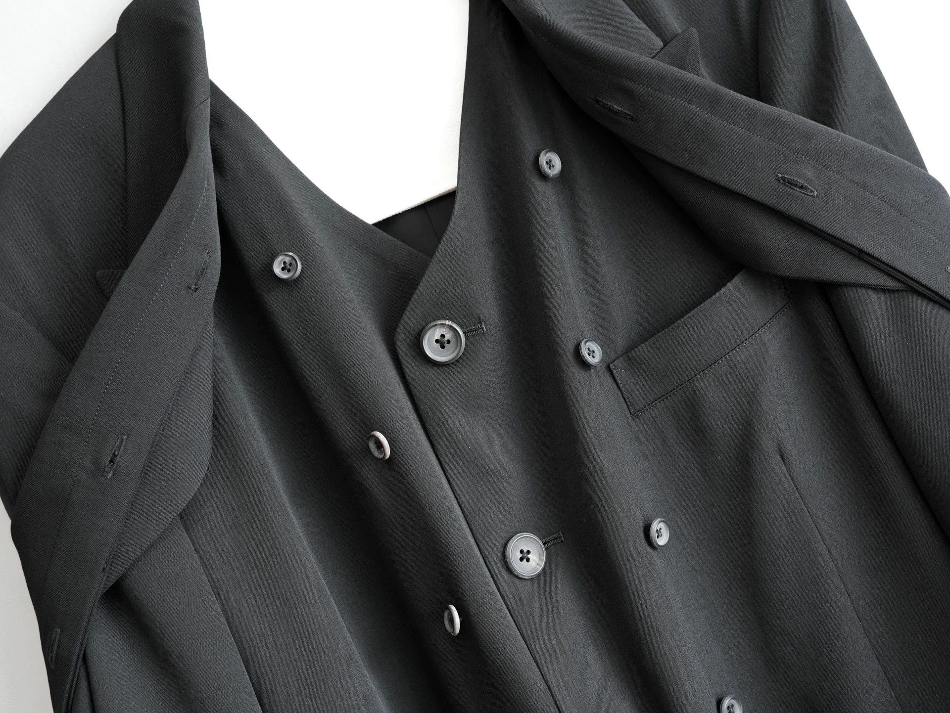 Yohji Yamamoto Yohji Yamamoto 11AW Crow Double Layer Gaba Black Size 1 Size US S / EU 44-46 / 1 - 7 Thumbnail