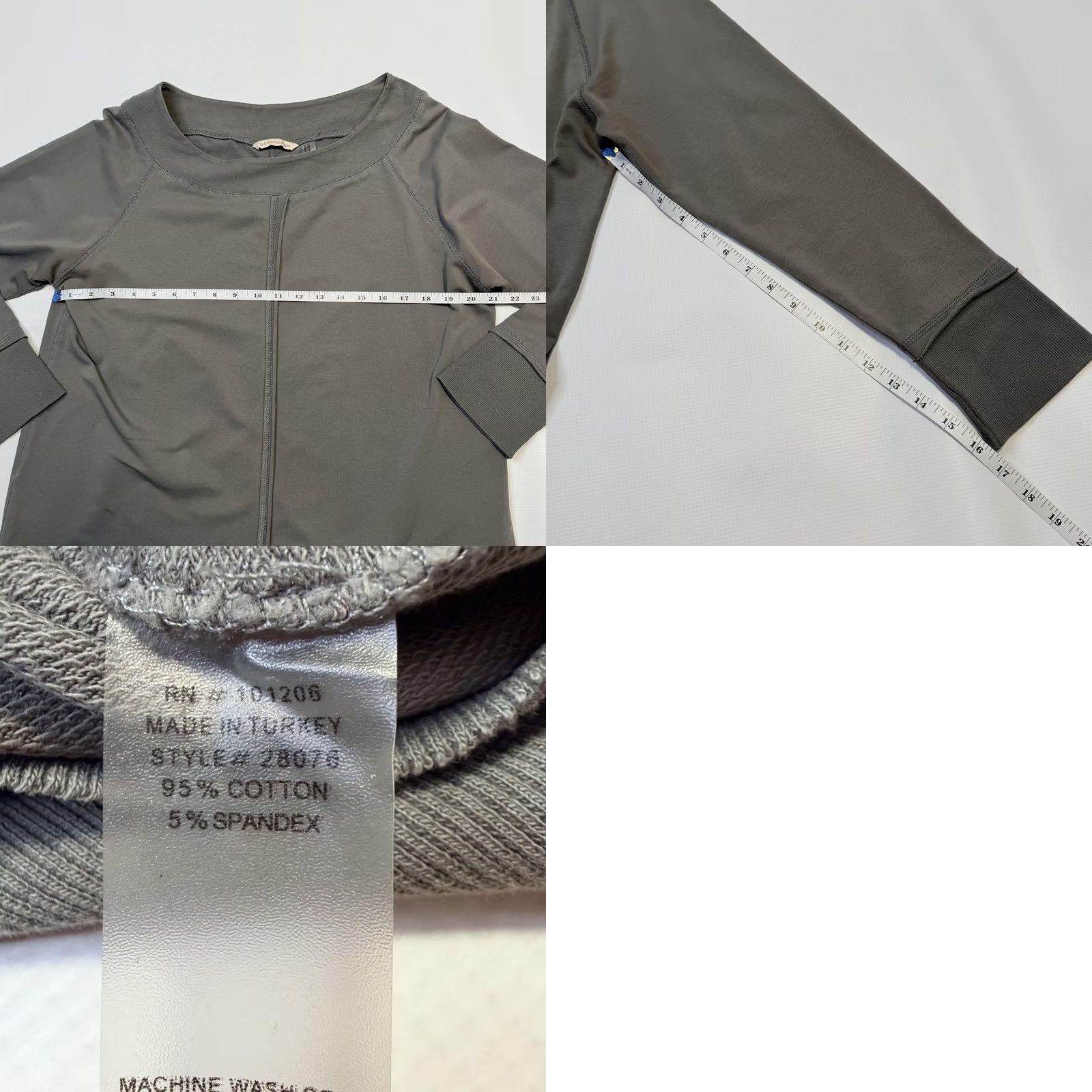 Soft Surroundings Soft Surroundings Tunic Sweatshirt Womens Large Gray Boat Neck Button Hem Shirt Size L / US 10 / IT 46 - 8 Thumbnail