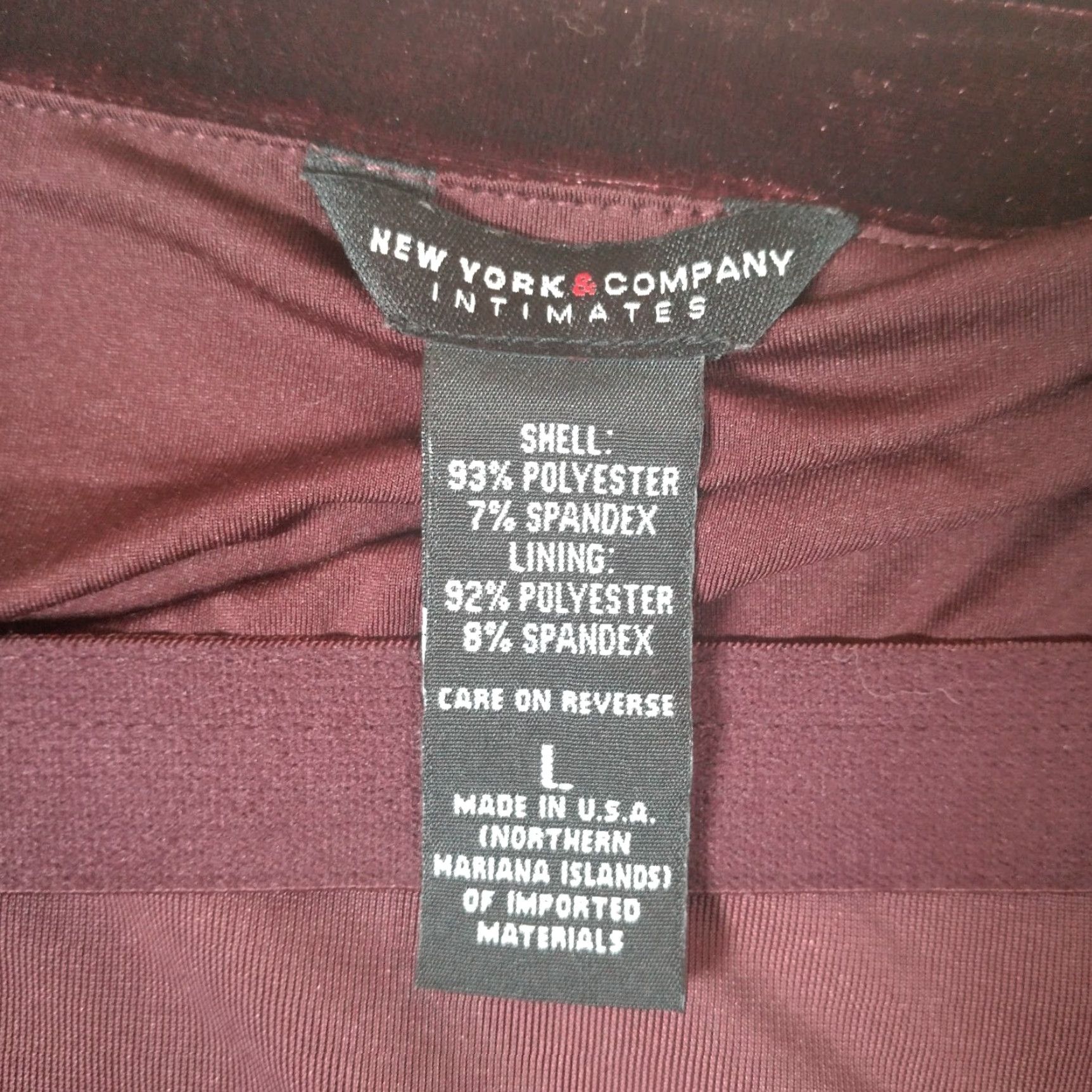 Vintage VINTAGE New York & Company Intimates Tank Top Camisole Y2K Lace Trim Burgundy Tan L Juniors Women Size L / US 10 / IT 46 - 3 Thumbnail