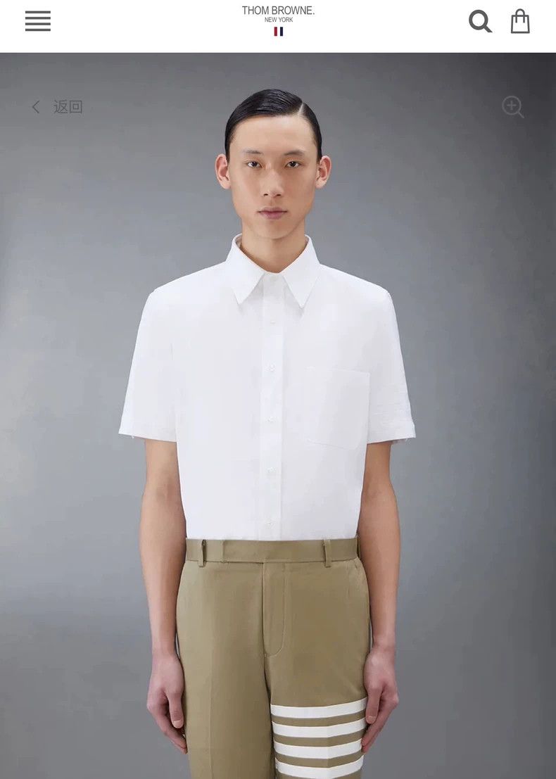 Thom Browne Thom Browne size2 Classic short-sleeved shirt Size US M / EU 48-50 / 2 - 8 Thumbnail