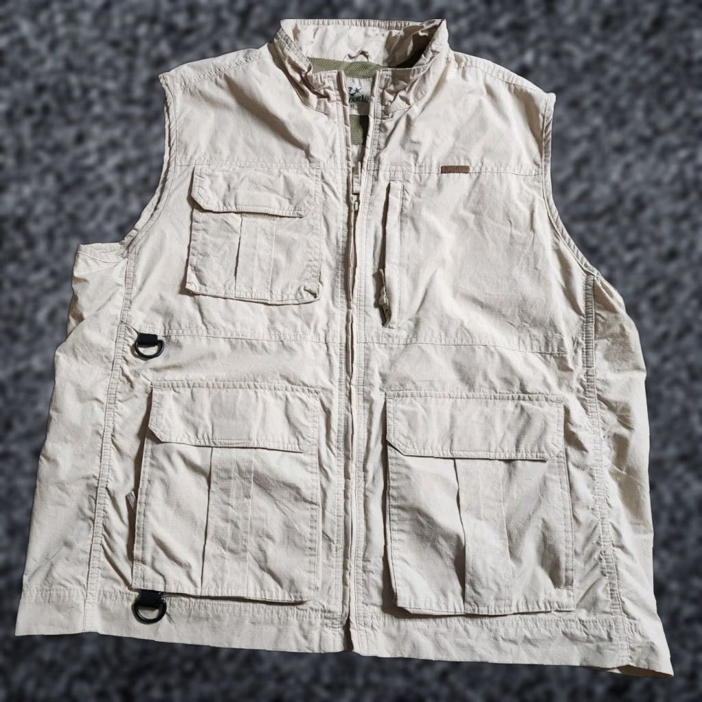 Vintage Outdoor Life Mens XL Vest Khaki Multi Pocket Lightweight Travel Hiking Size US XL / EU 56 / 4 - 1 Thumbnail