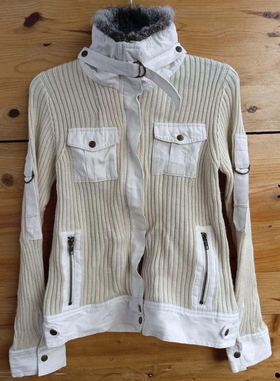 If Six Was Nine Wood & Pecker Real Fur Rubber Knit Line Size S / US 4 / IT 40 - 1 Thumbnail