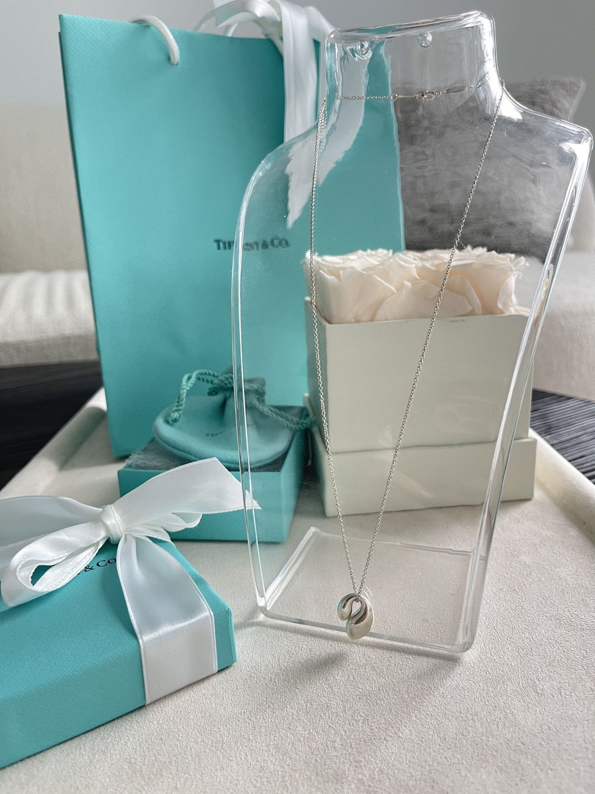 Tiffany & Co. Tiffany & Co Elsa Peretti Double Teardrop Necklace $500 NEW Size ONE SIZE - 5 Thumbnail