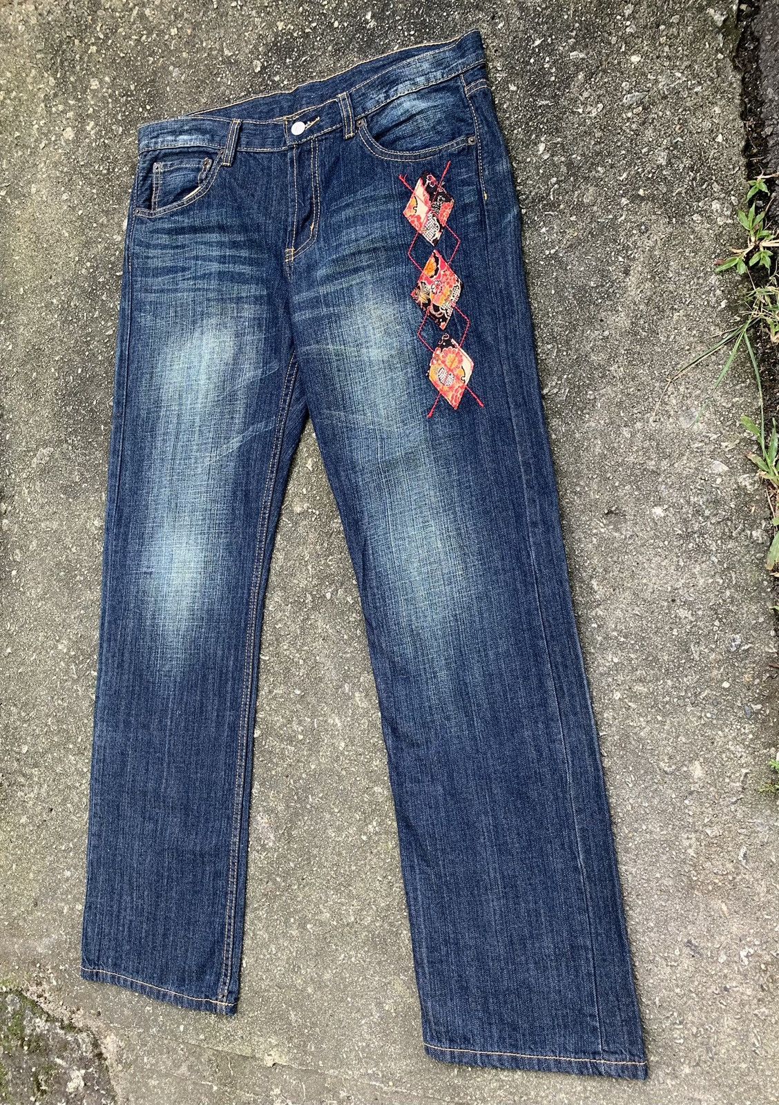 Takeo Kikuchi Vintage Takeo Kikuchi Patchwork Denim Jeans Pants Size US 35 - 3 Thumbnail