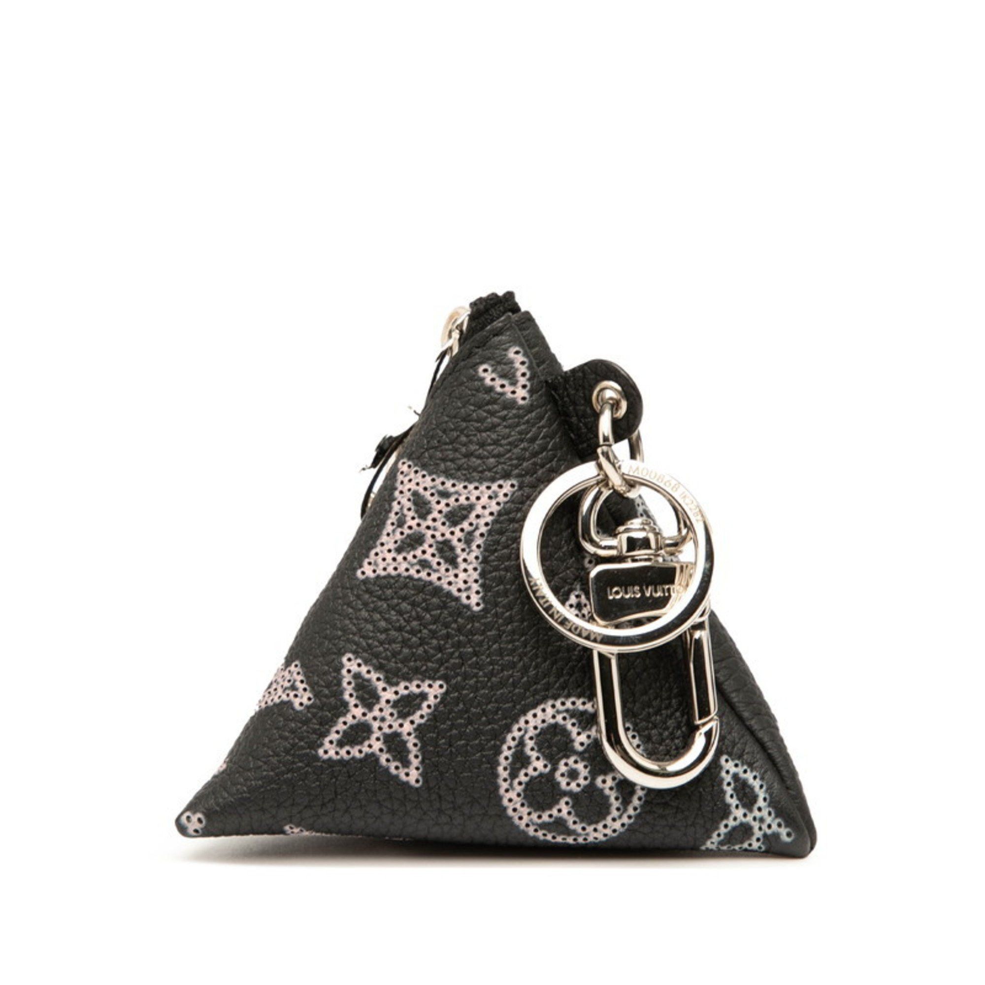 Louis Vuitton Louis Vuitton Monogram Mahina Berlingo Pouch Charm M00868 Black Pink Leather Metal Women's LOUIS VUITTON Size ONE SIZE - 1 Thumbnail