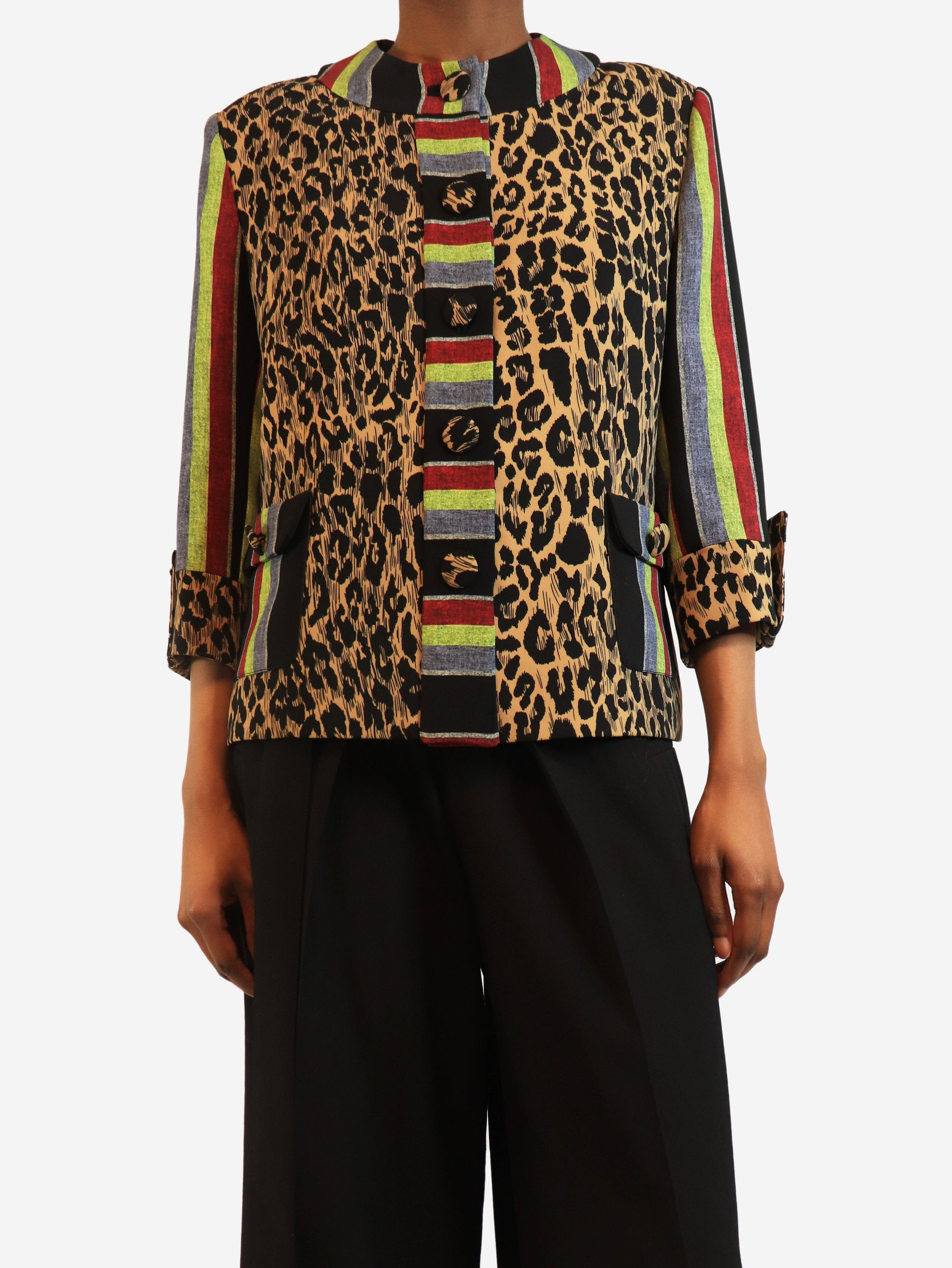 Other Multicolour striped and leopard print jacket - S Size S / US 4 / IT 40 - 1 Thumbnail