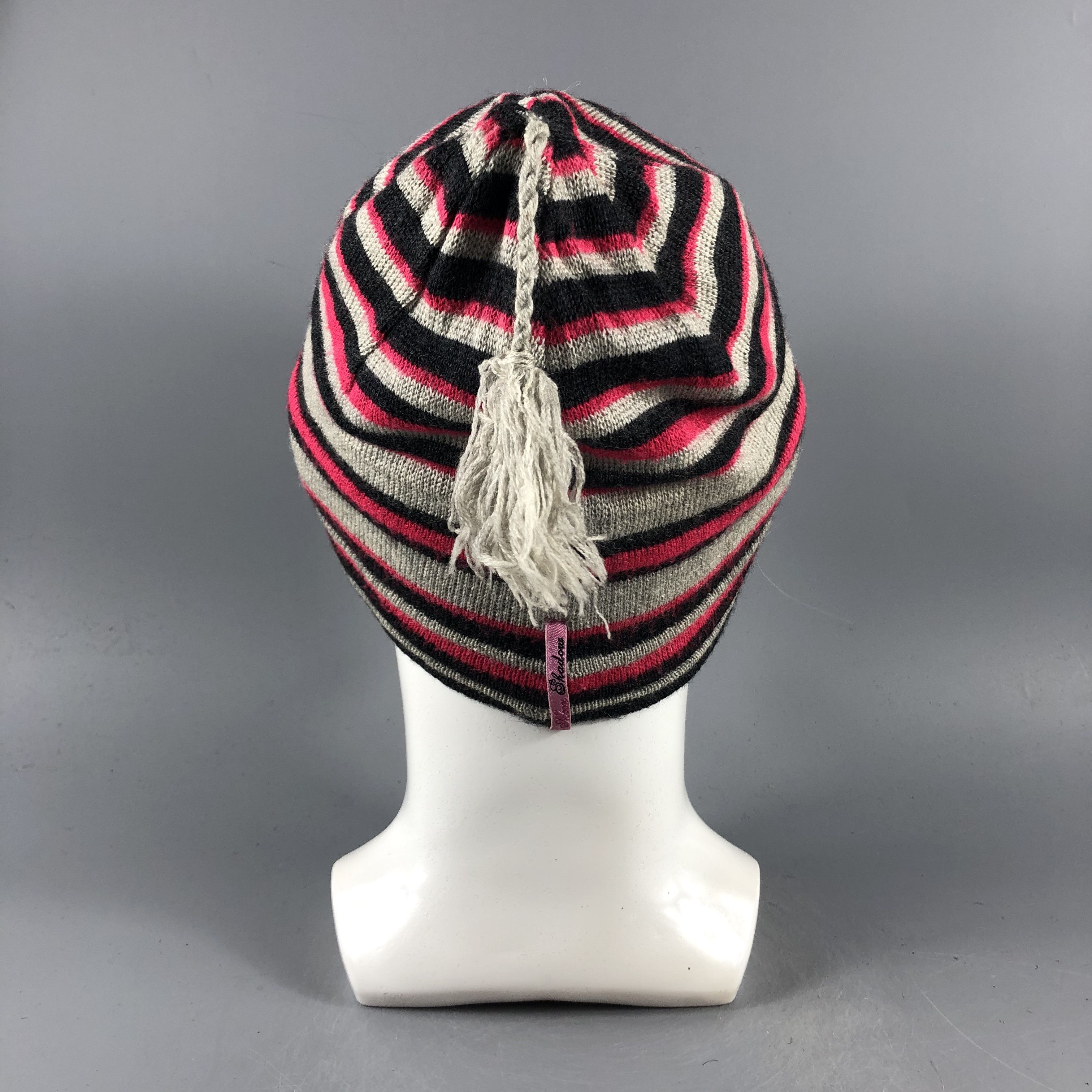 Other × Vintage Womens Moon Shadow Stripe Beanie Snow Hat Snow Cap -D123 Size ONE SIZE - 3 Thumbnail