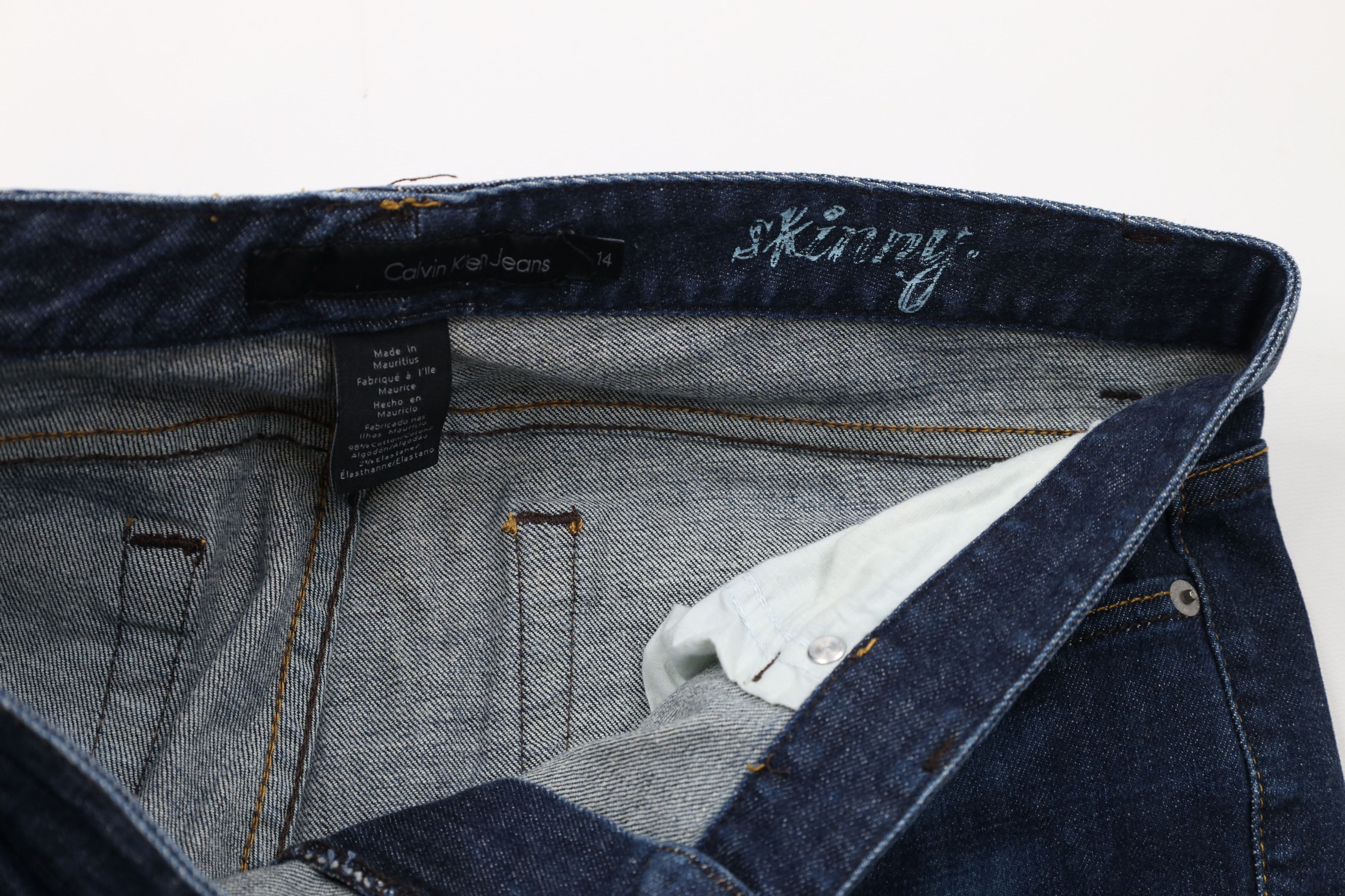 Calvin Klein Vintage Y2K Calvin Klein Babydoll Skinny Straight Leg Jeans Size 36" / US 14 / IT 50 - 10 Thumbnail