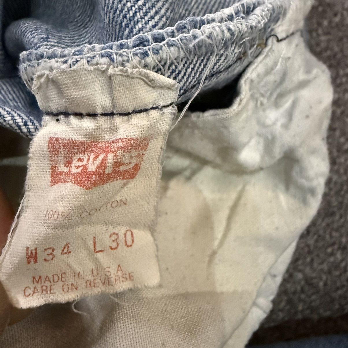 Levi's Y2K Style Levis 501 Acid Wash Ripped Denim Size US 34 / EU 50 - 16 Thumbnail