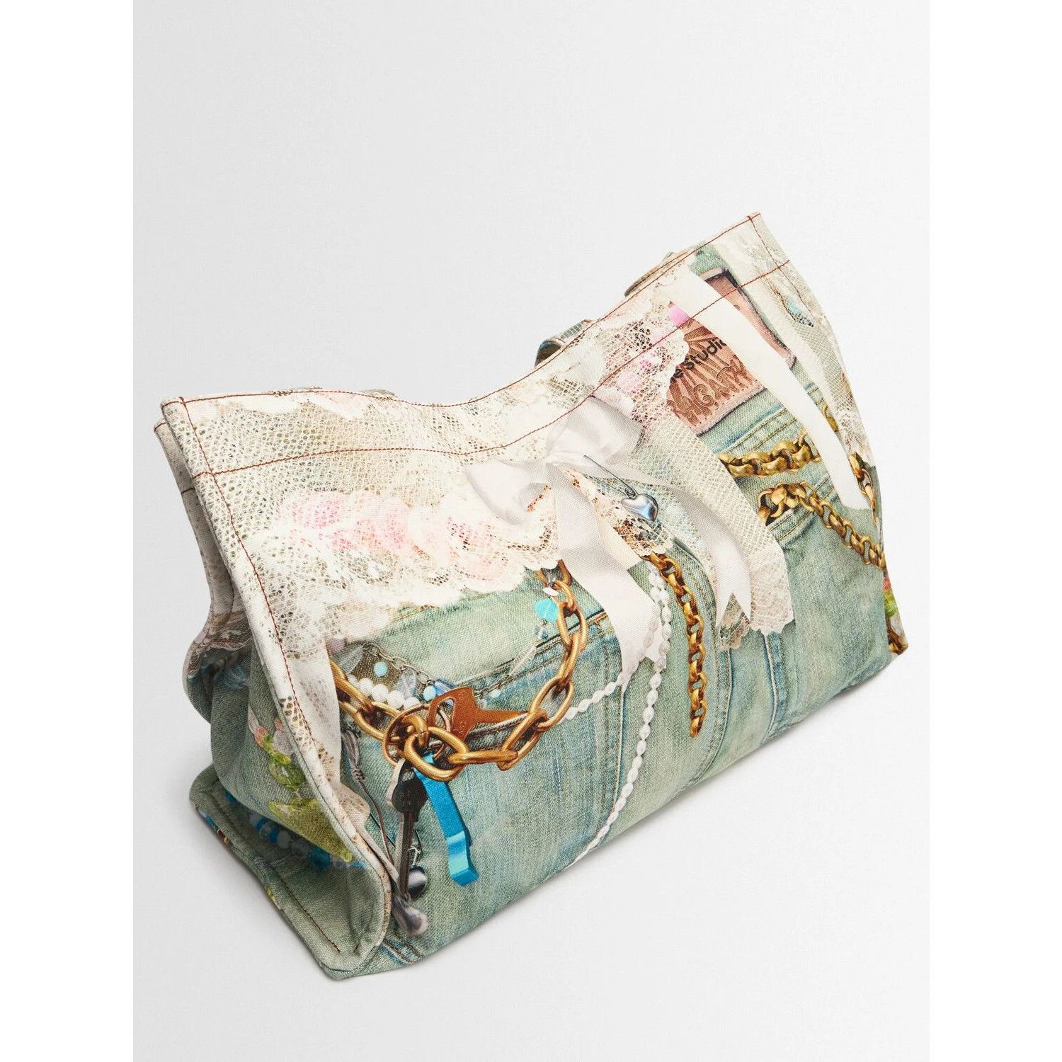 Acne Studios ACNE STUDIOS $950 Blue Denim Tote Bag New & Authentic Size ONE SIZE - 3 Thumbnail