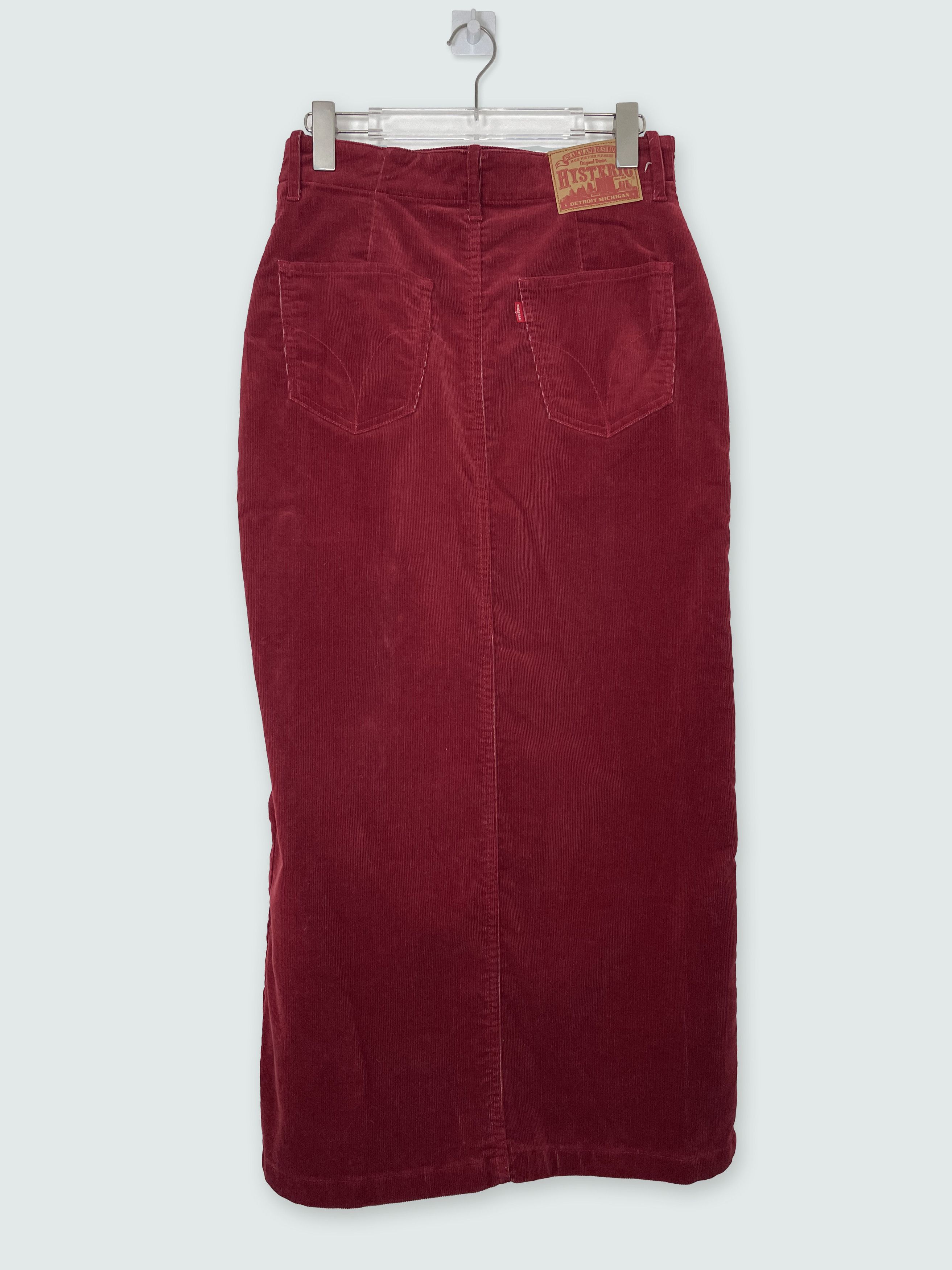 Hysteric Glamour Red Maxi Corduroy Skirt | Size 27 ~ Small Size 27" / US 4 / IT 40 - 2 Thumbnail