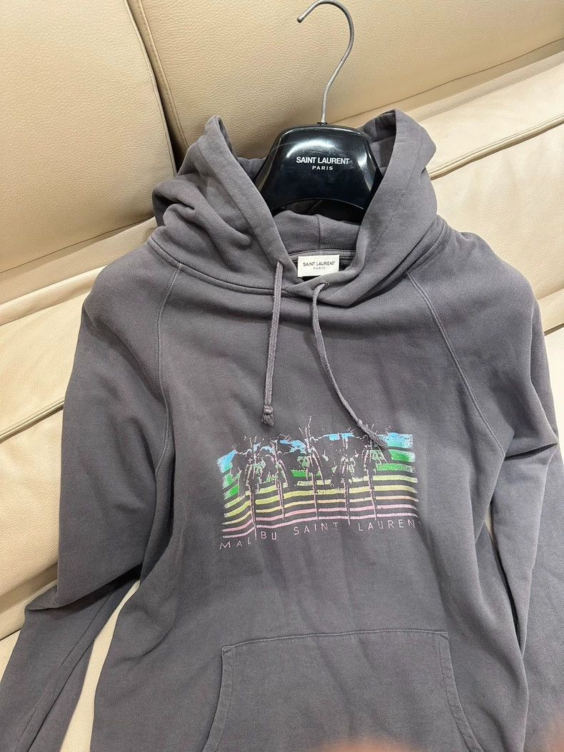 Saint Laurent Paris Saint Laurent Paris Coconut tree retro old hooded sweater Size US M / EU 48-50 / 2 - 3 Thumbnail