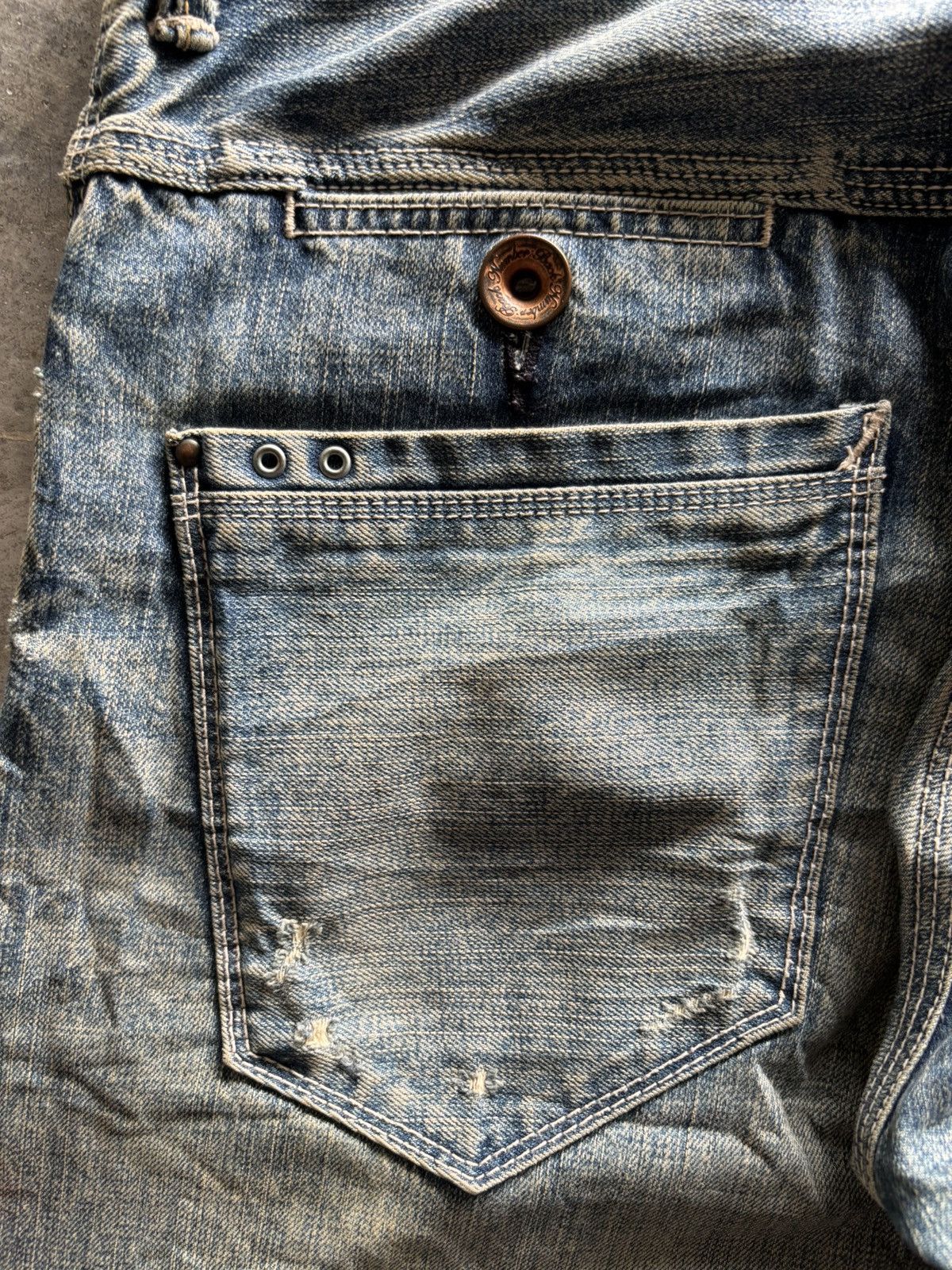 Hysteric Glamour Sick twist rusty denim backnumber japanese jeans punk grunge Size US 35 - 15 Thumbnail
