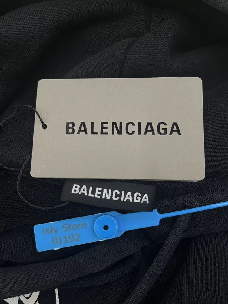 Balenciaga Balenciaga Logo Letter Printed Hooded Pocket Long Sleeve S Size US M / EU 48-50 / 2 - 4 Thumbnail